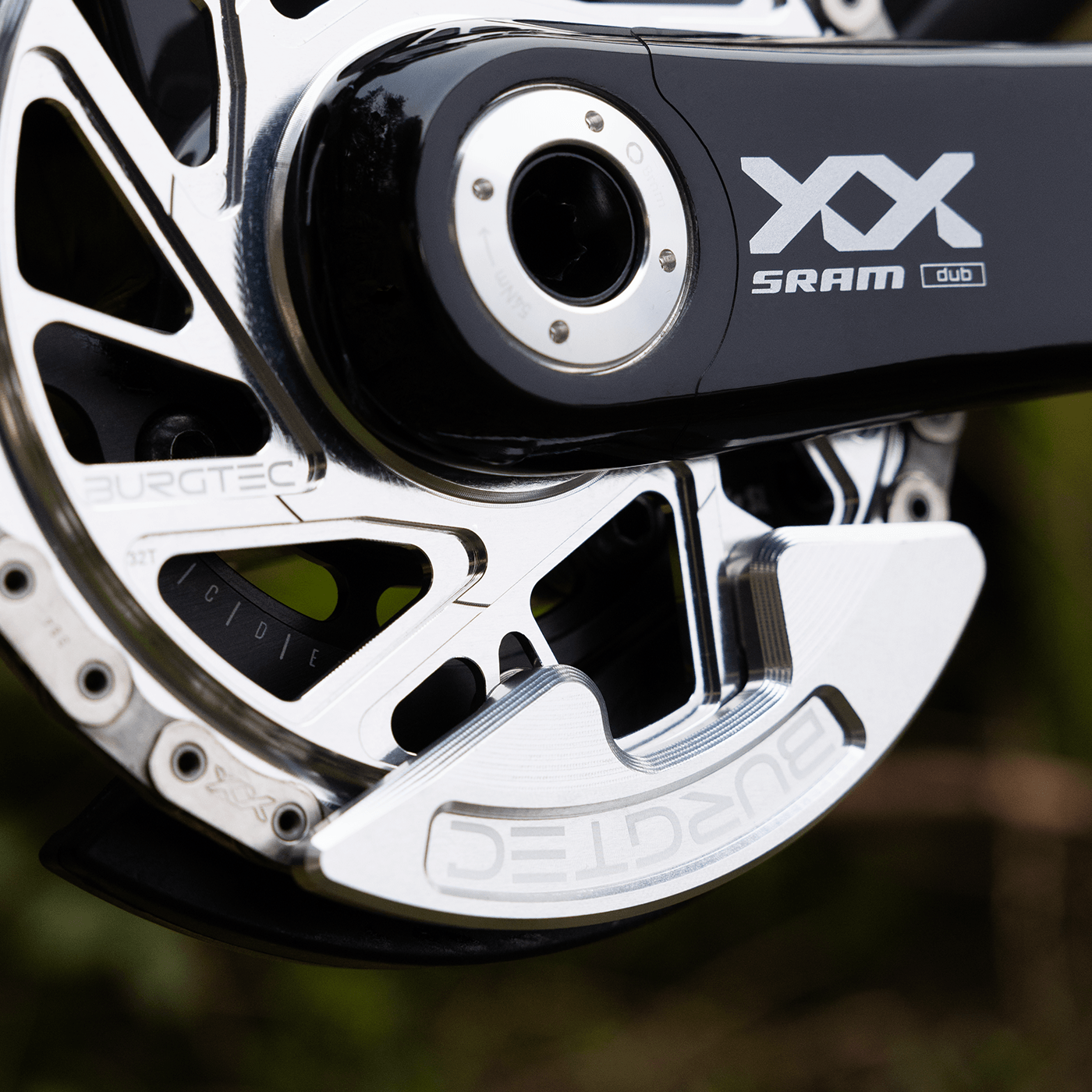 Chainring Bash Guard Rhodium Silver / Single