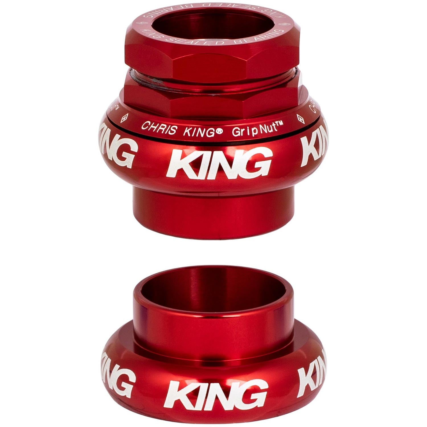 Chris King Gripnut Headset Red / 1 Inch