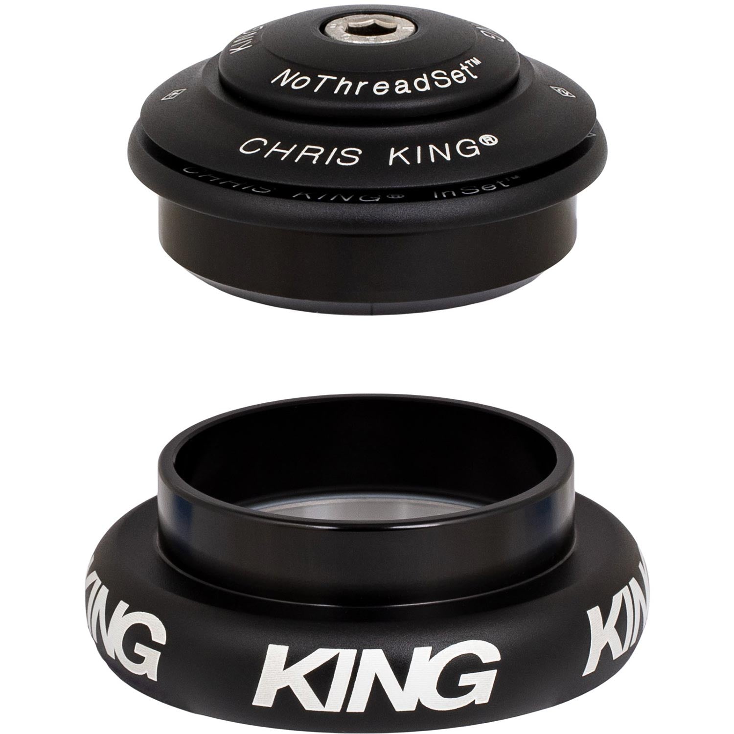 Chris King Inset 7 ZS44/EC44 Headset Matte Black / 1-1/8 Inch - 1-1/2 Inch