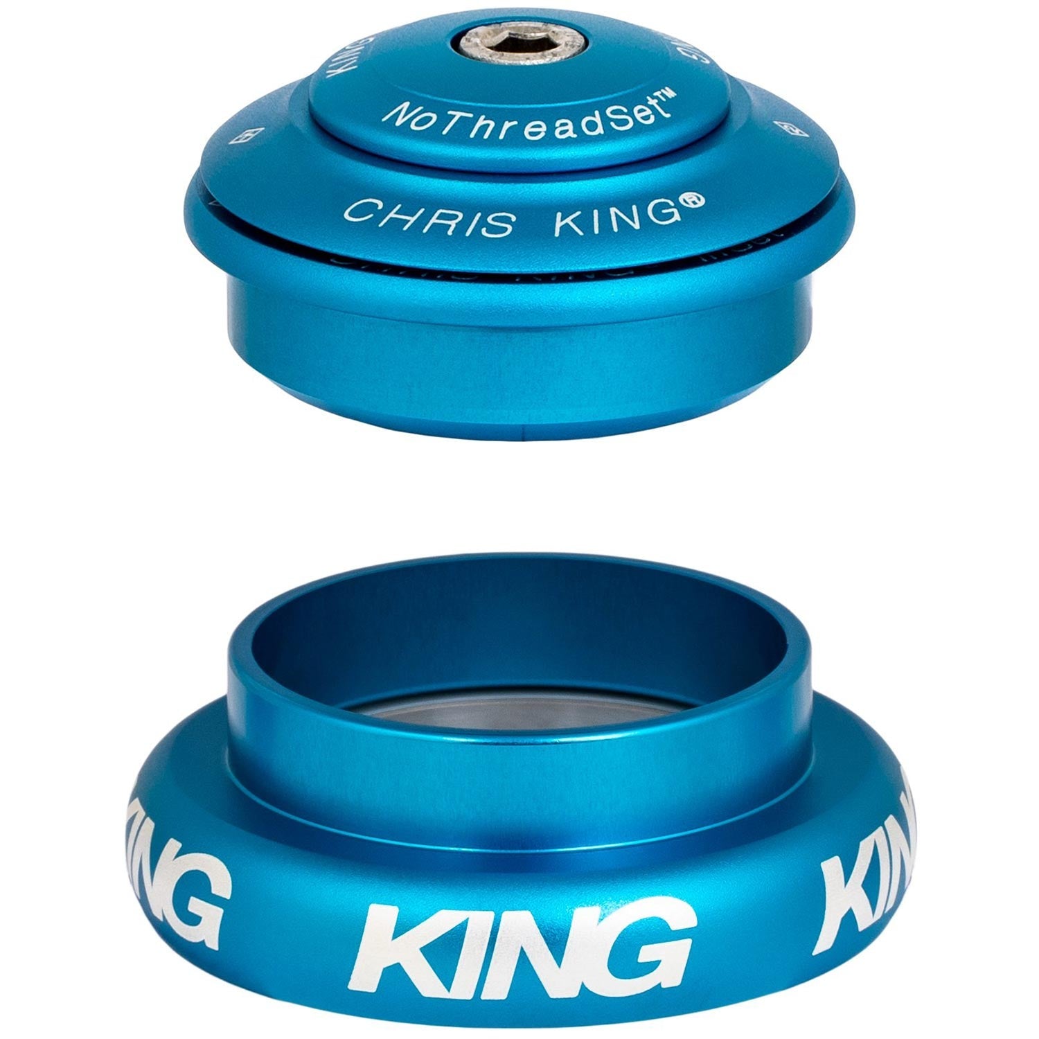 Chris King Inset 7 ZS44/EC44 Headset Matte Turquoise / 1-1/8 Inch - 1-1/2 Inch