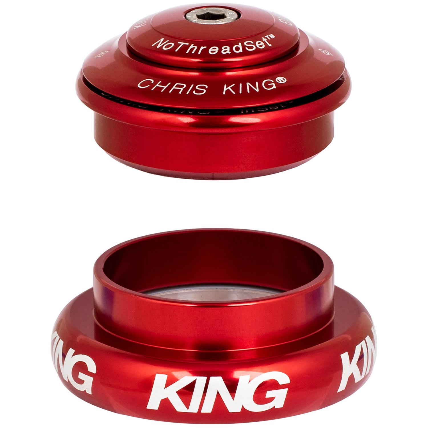 Chris King Inset 7 ZS44/EC44 Headset Red / 1-1/8 Inch - 1-1/2 Inch