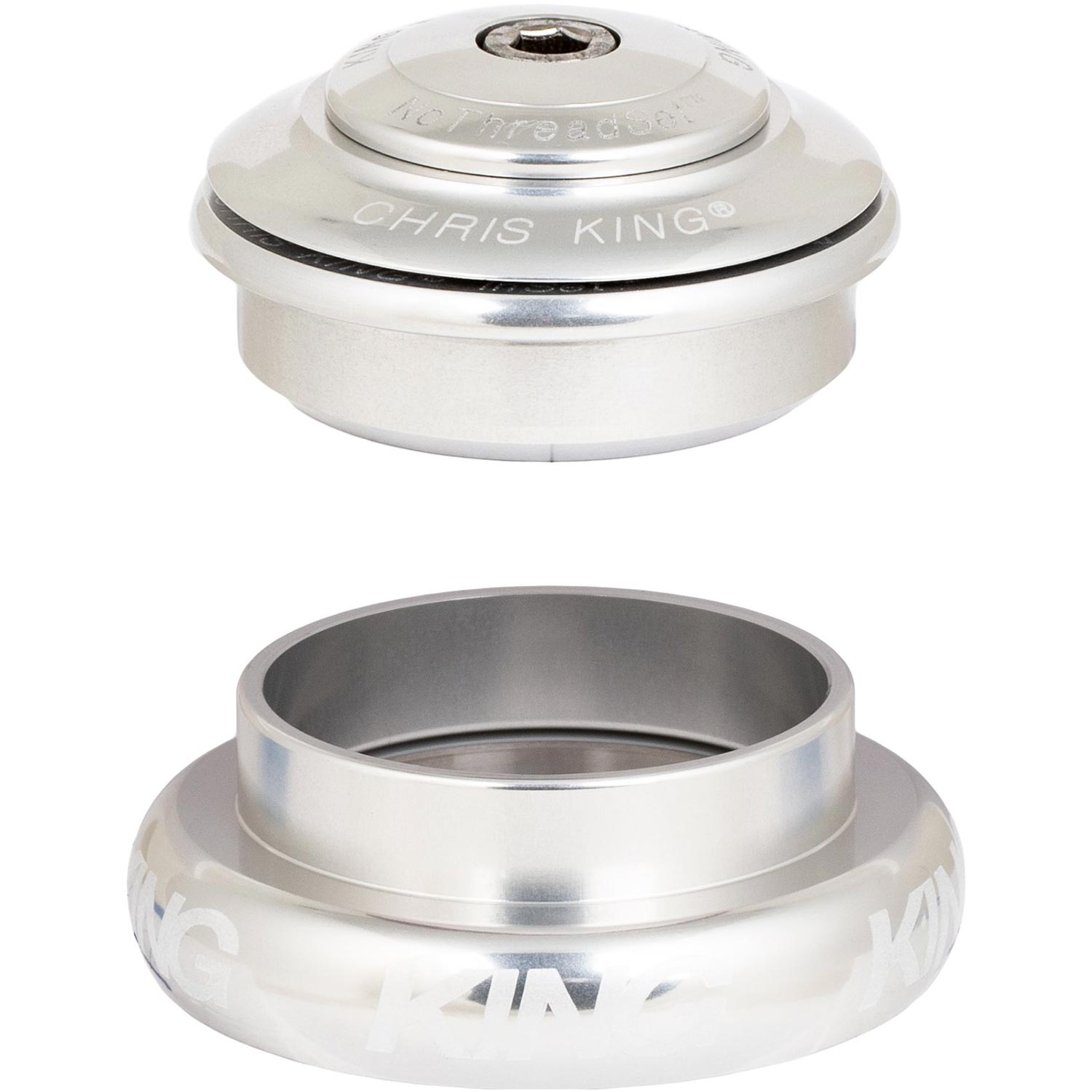 Chris King Inset 7 ZS44/EC44 Headset Silver / 1-1/8 Inch - 1-1/2 Inch