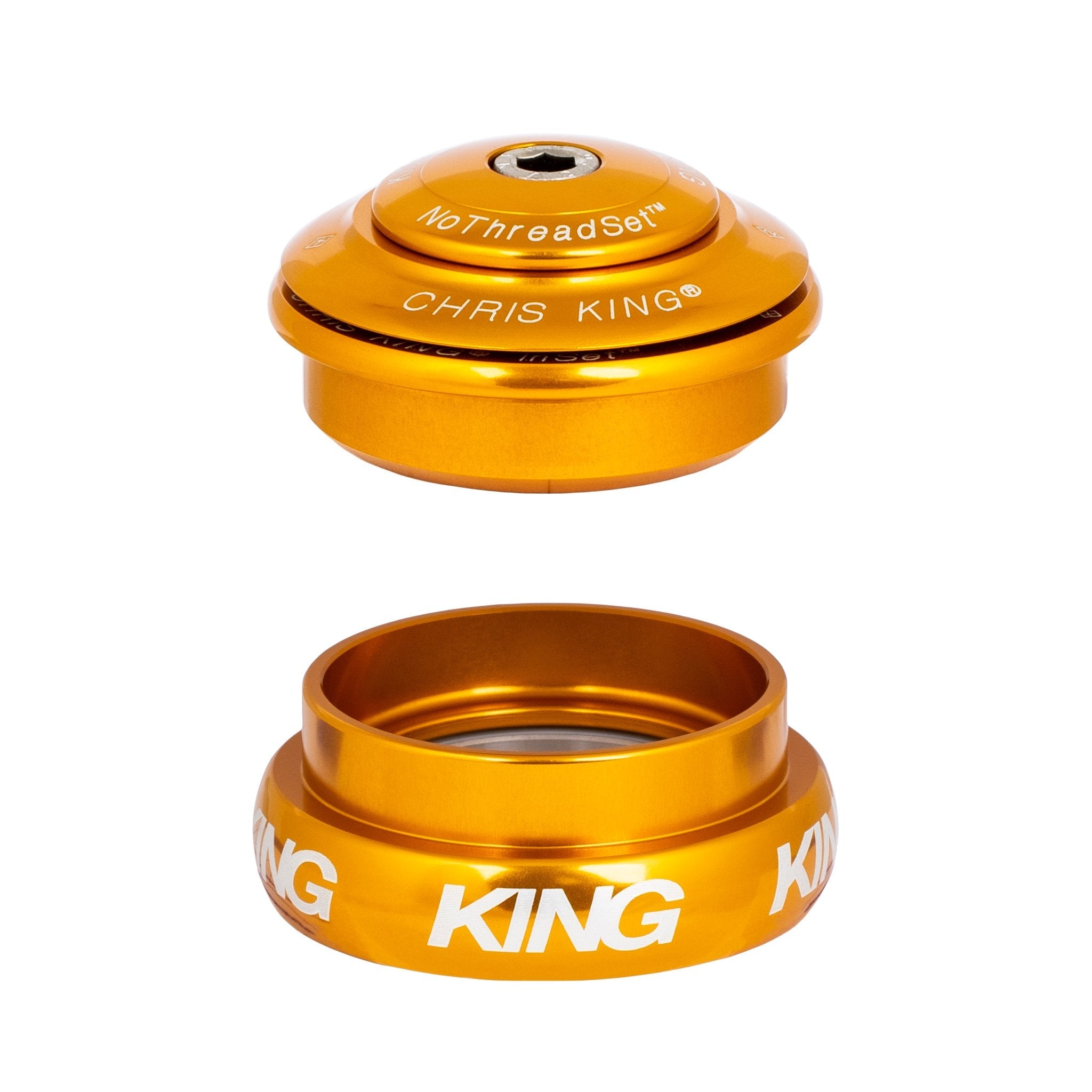 Chris King Inset 8 ZS44/EC44 Headset Gold / 1-1/8 Inch - 1-1/4 Inch