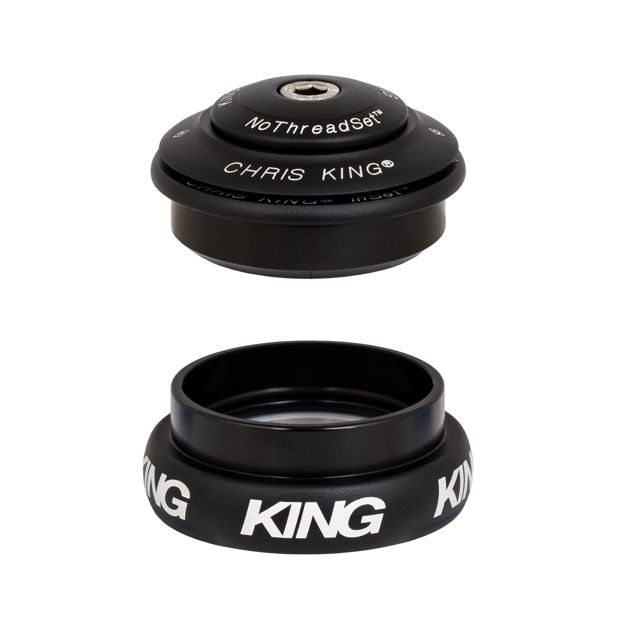 Chris King Inset 8 ZS44/EC44 Headset Matte Black / 1-1/8 Inch - 1-1/4 Inch