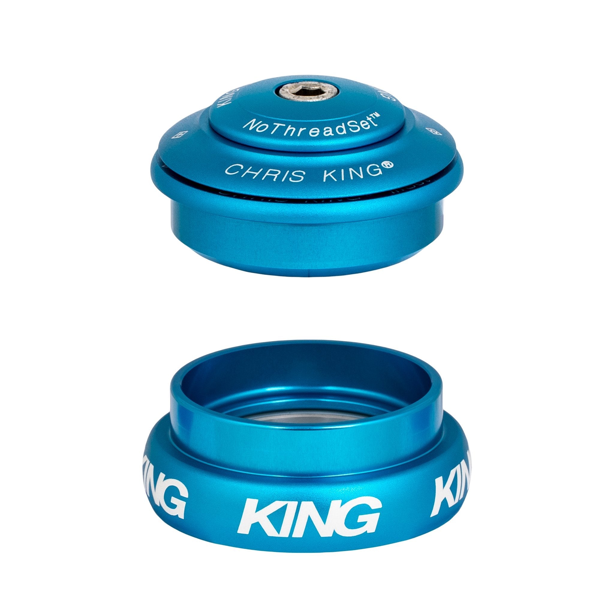 Chris King Inset 8 ZS44/EC44 Headset Matte Turquoise / 1-1/8 Inch - 1-1/4 Inch