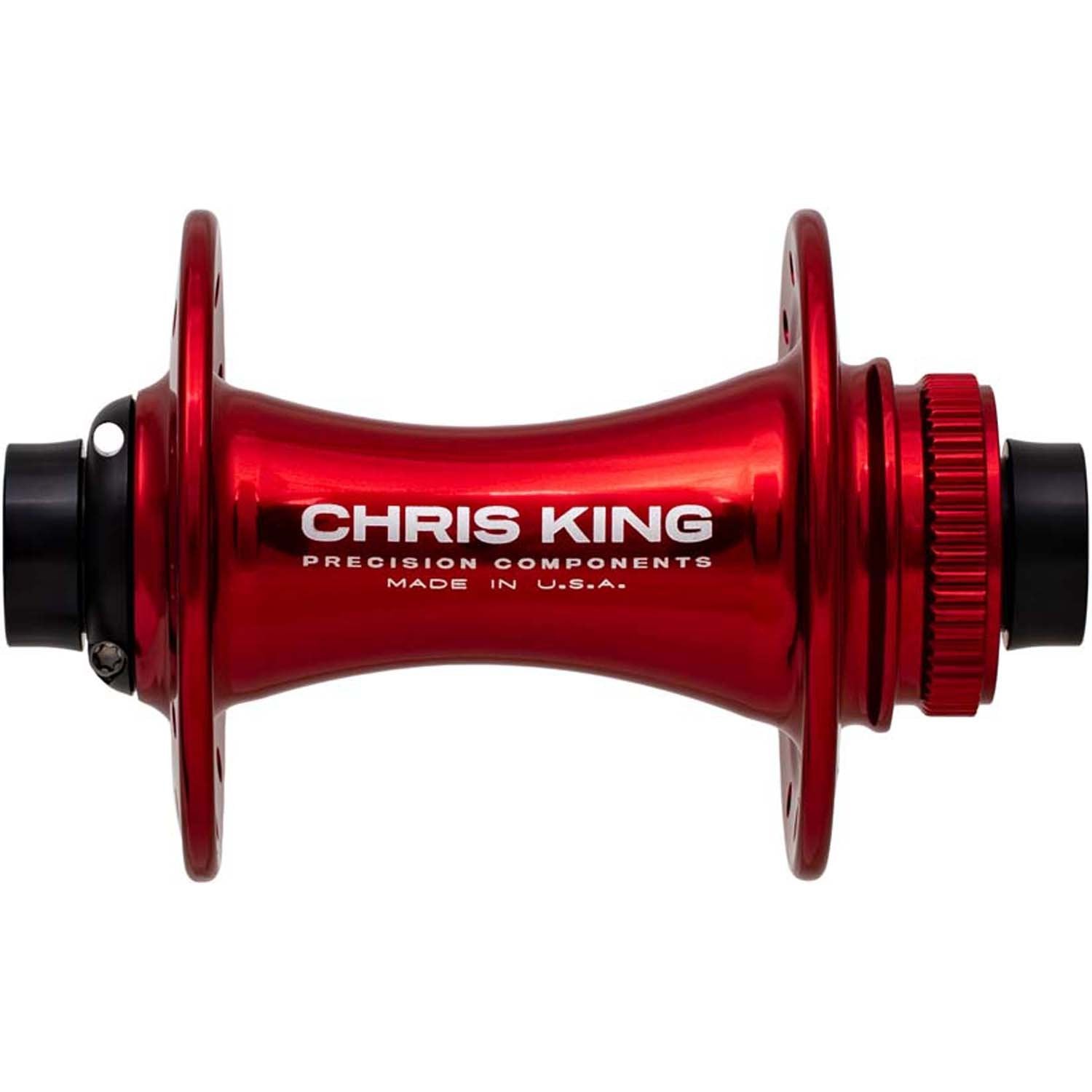 Chris King MTB Boost AB ISO Front Hub - 110x20mm Red / 28H - Steel Bearings