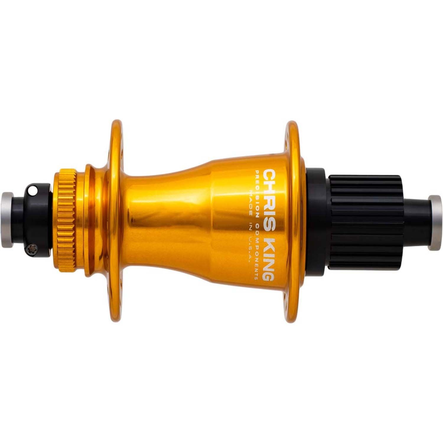 Chris King MTB Boost Centerlock Rear Hub - Shimano Microspline Gold / 24H - Steel Bearings / Shimano Microspline