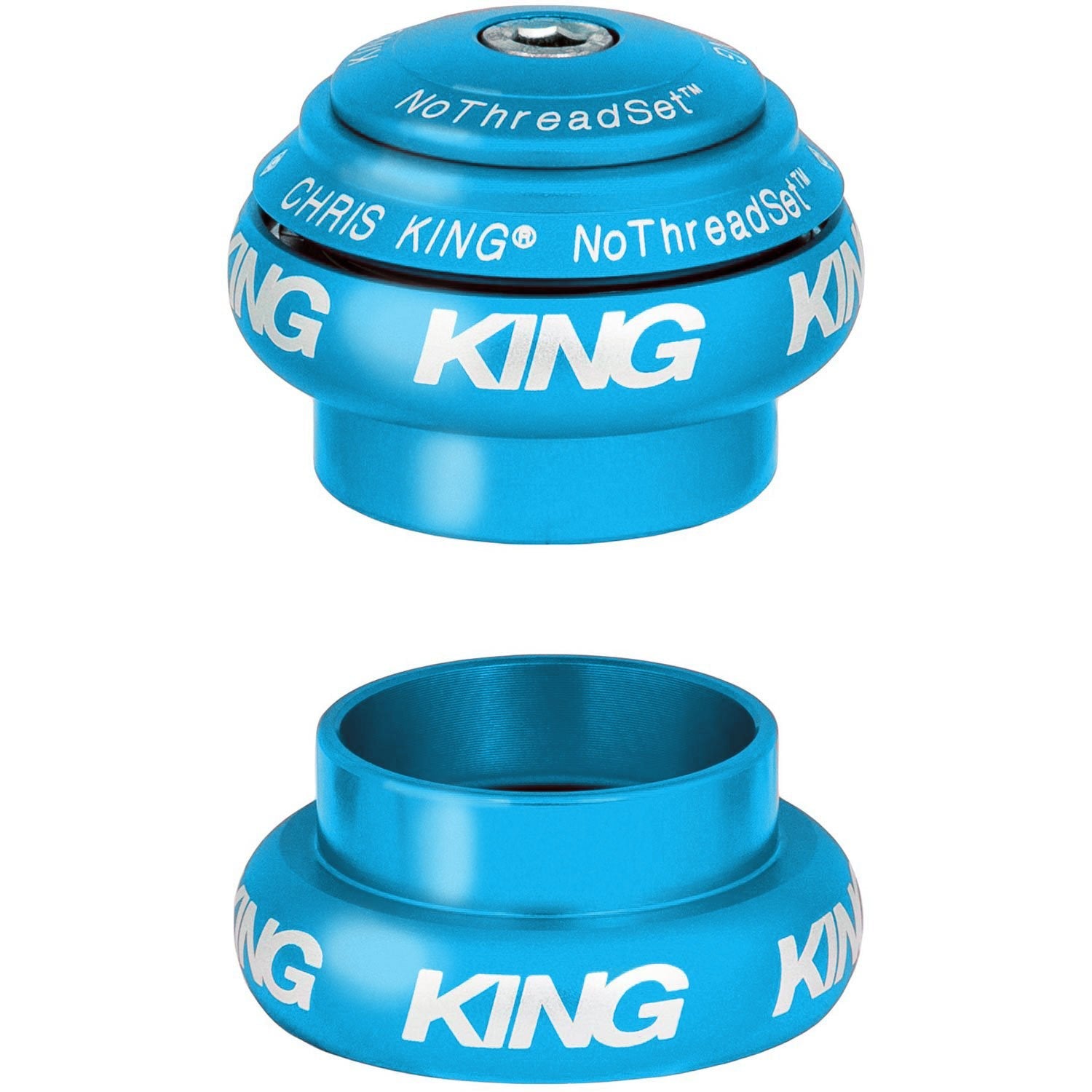 Chris King NoThreadSet Headset Matte Turquoise / 1 Inch