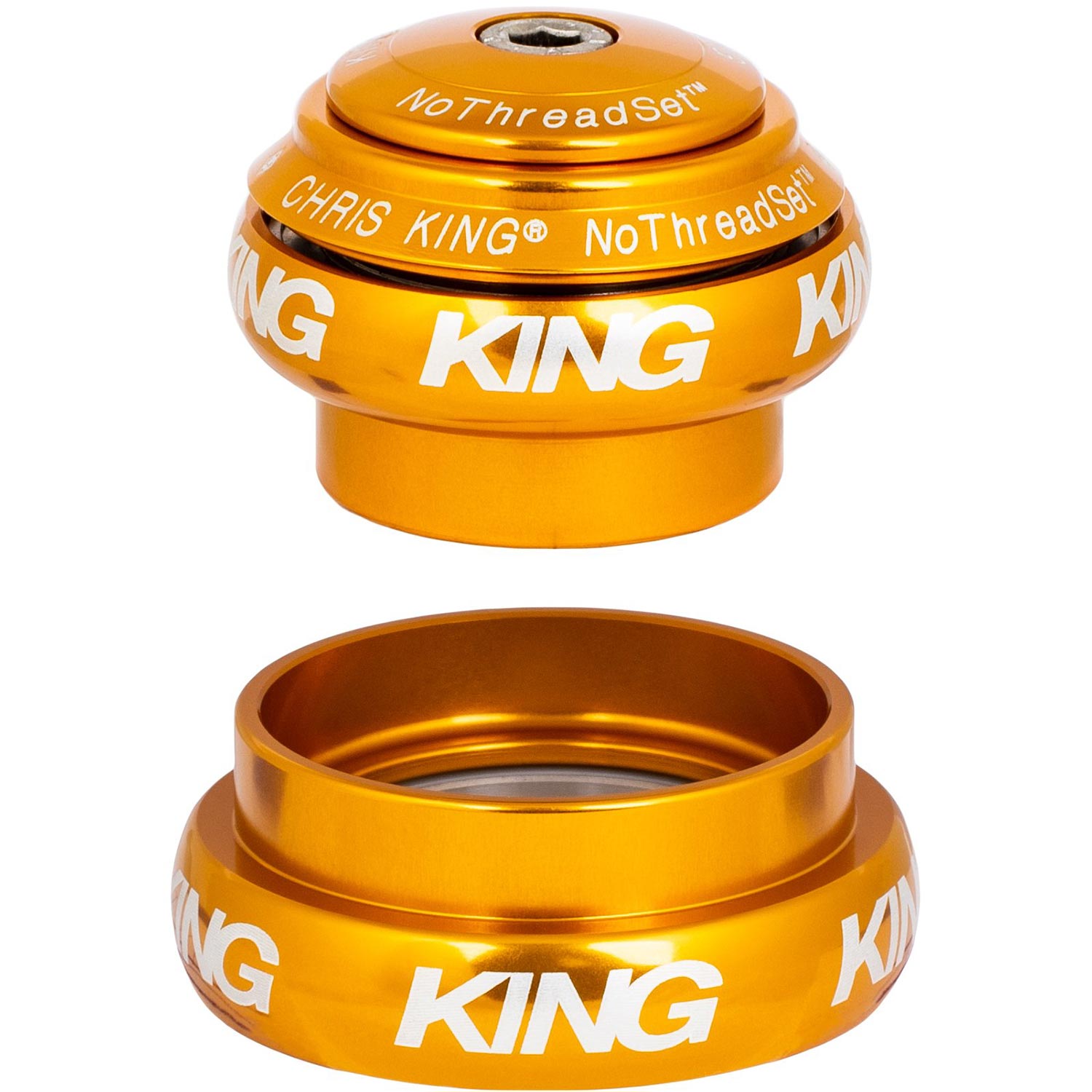 Chris King NoThreadSet Tapered EC34/EC44 Headset Gold / Tapered 1 1/8" to 1 1/4"