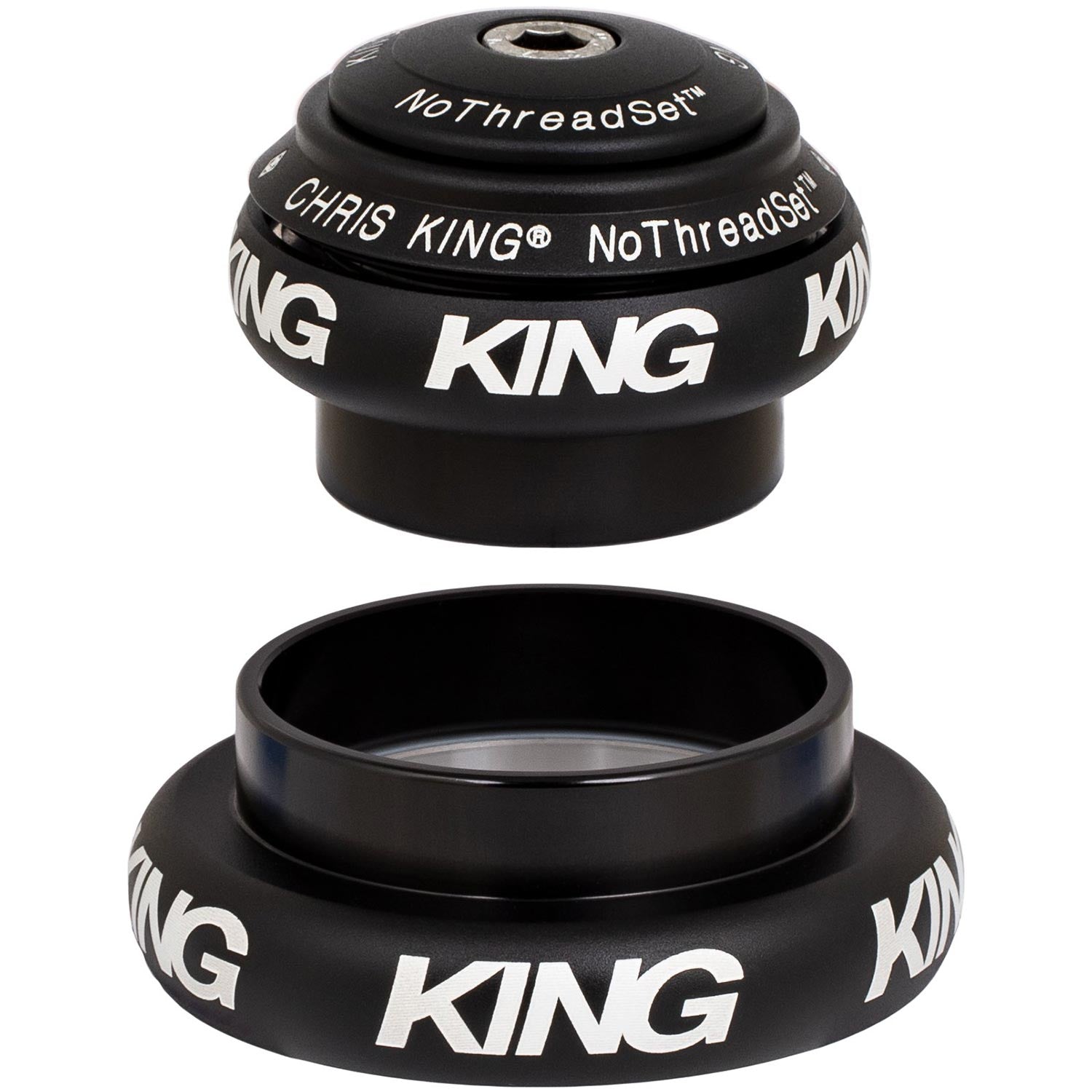 Chris King NoThreadSet Tapered EC34/EC44 Headset Matte Black / Tapered 1 1/8" to 1.5"