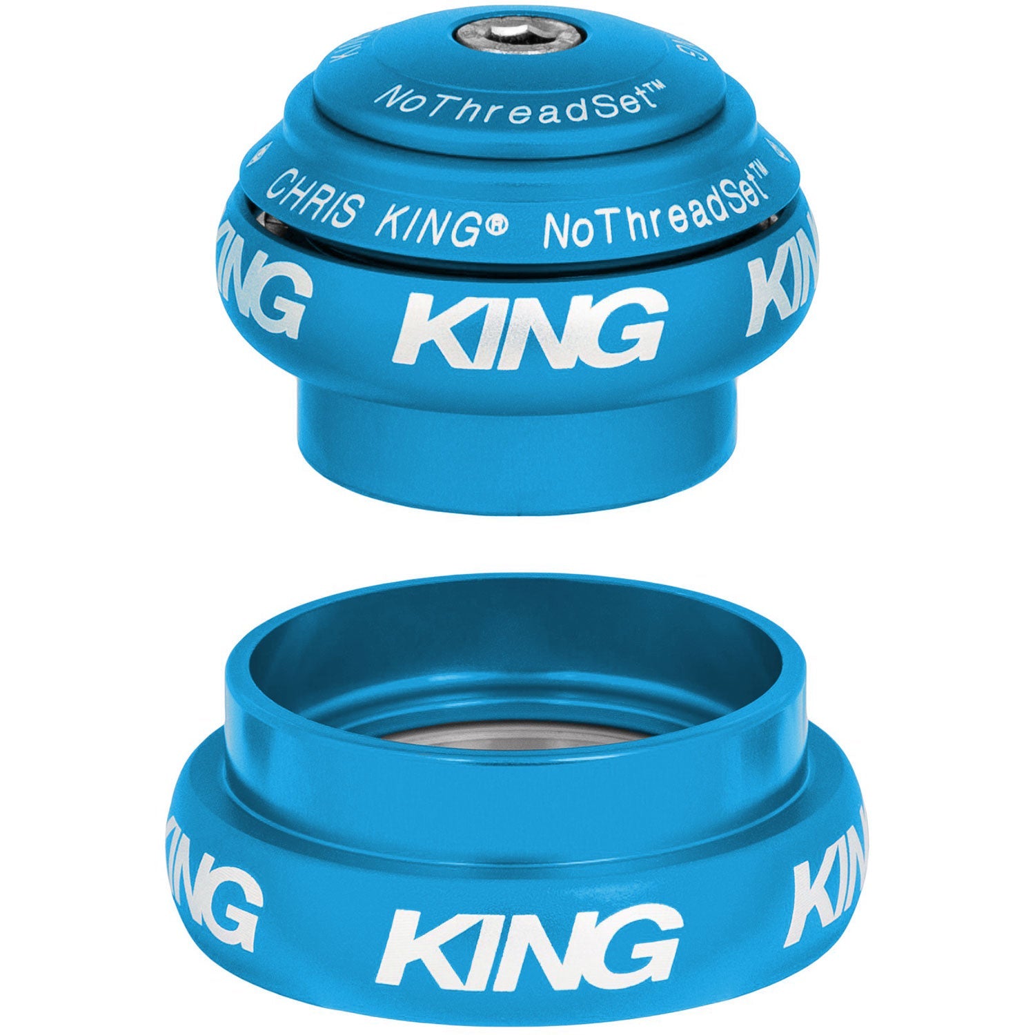 Chris King NoThreadSet Tapered EC34/EC44 Headset Matte Turquoise / Tapered 1 1/8" to 1 1/4"