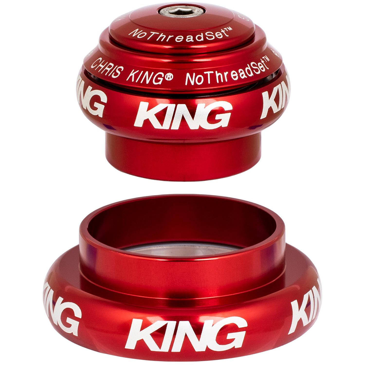 Chris King NoThreadSet Tapered EC34/EC44 Headset Red / Tapered 1 1/8" to 1.5"