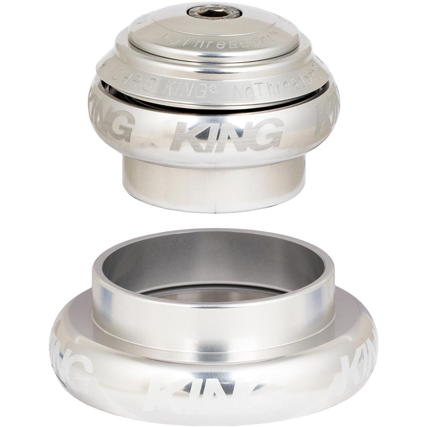 Chris King NoThreadSet Tapered EC34/EC44 Headset Silver / Tapered 1 1/8" to 1.5"