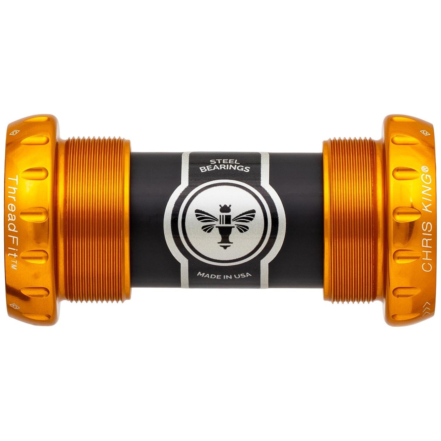 Chris King ThreadFit 24 Bottom Bracket Gold / 68-73mm - Steel Bearings