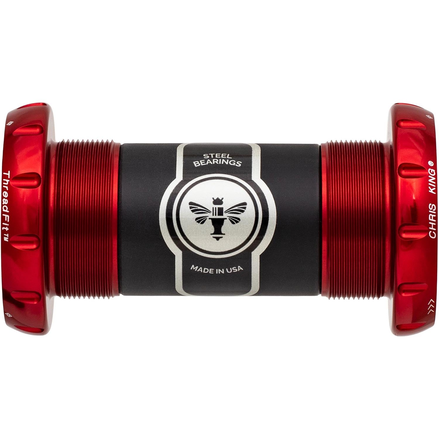 Chris King ThreadFit 30 Bottom Bracket Red / 68-73mm - Steel Bearings