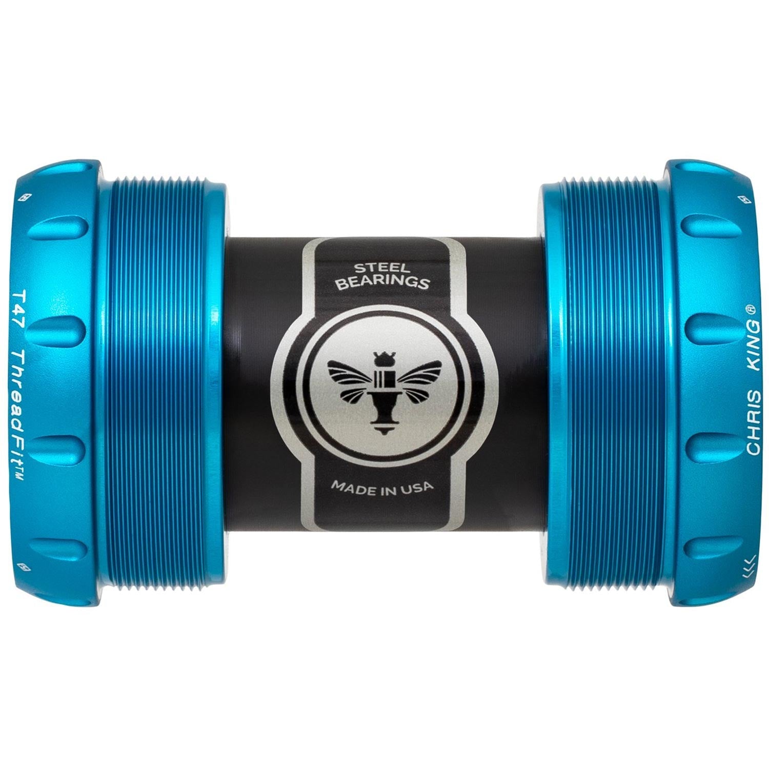 Chris King ThreadFit T47 30x Bottom Bracket Matte Turquoise / 68-73mm - Steel Bearings