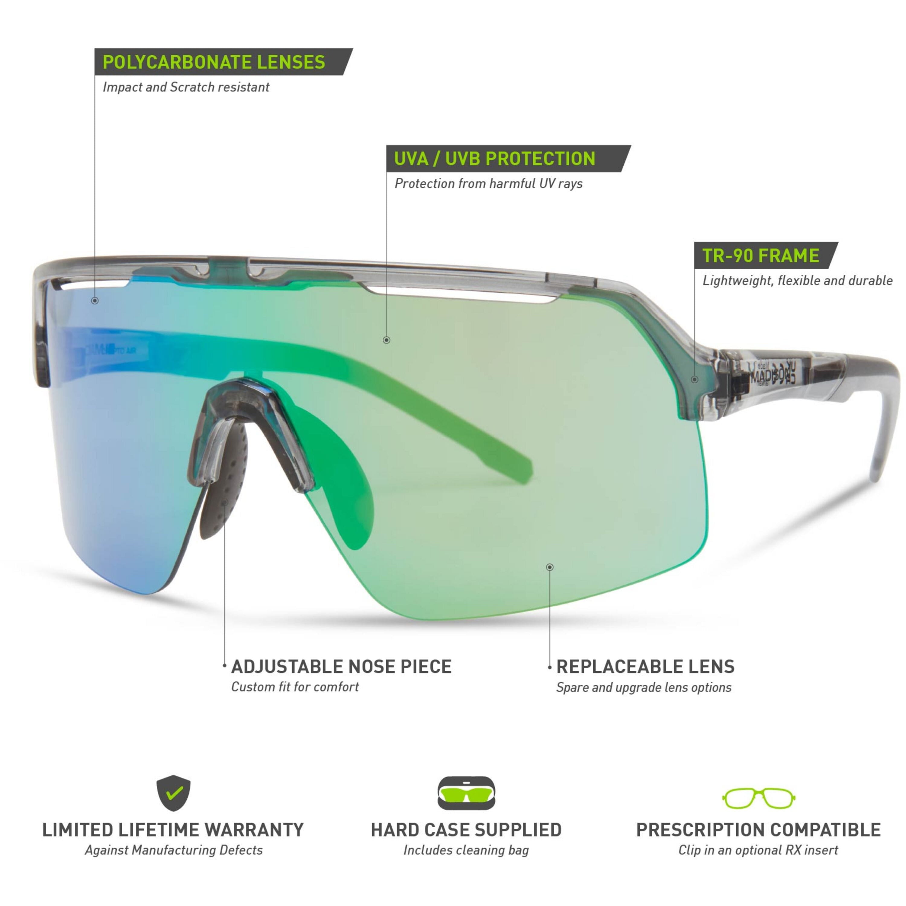 Crypto Air Crystal Smoke Sunglasses - Green Mirror Lens Crystal Smoke