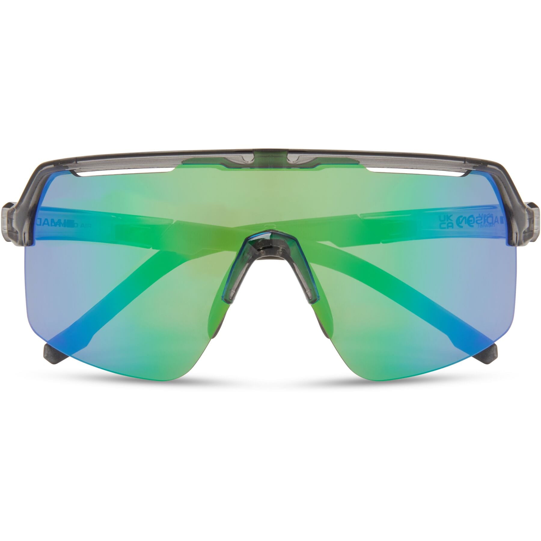 Crypto Air Crystal Smoke Sunglasses - Green Mirror Lens Crystal Smoke