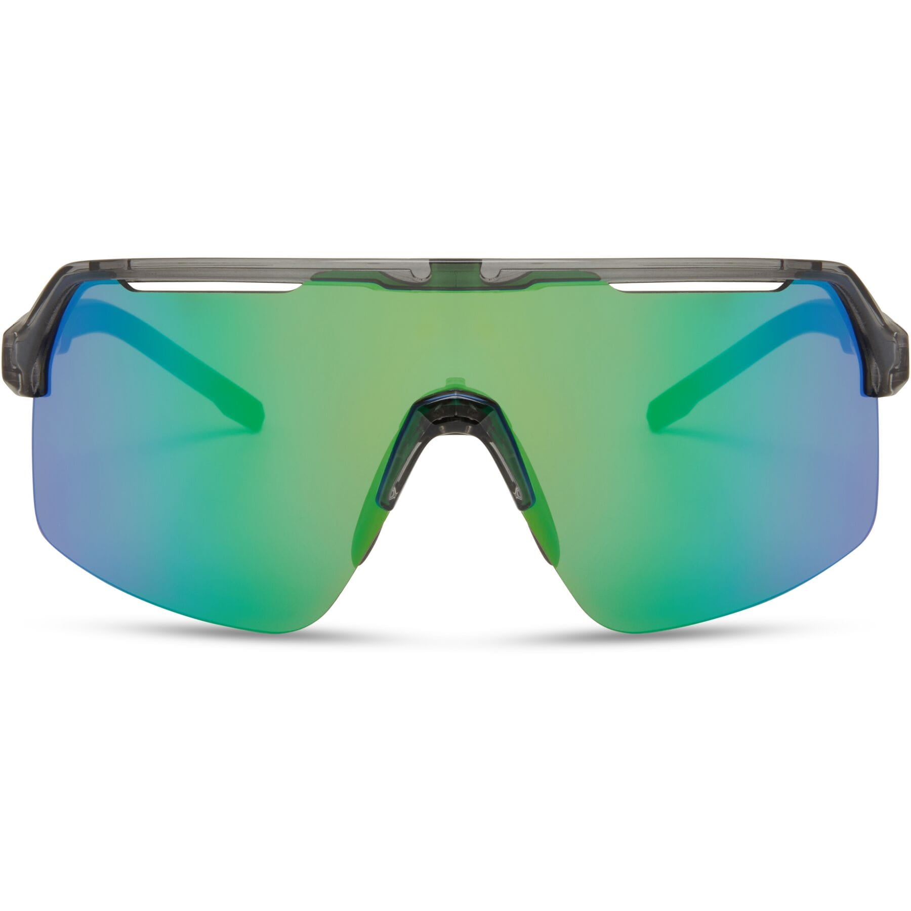Crypto Air Crystal Smoke Sunglasses - Green Mirror Lens Crystal Smoke