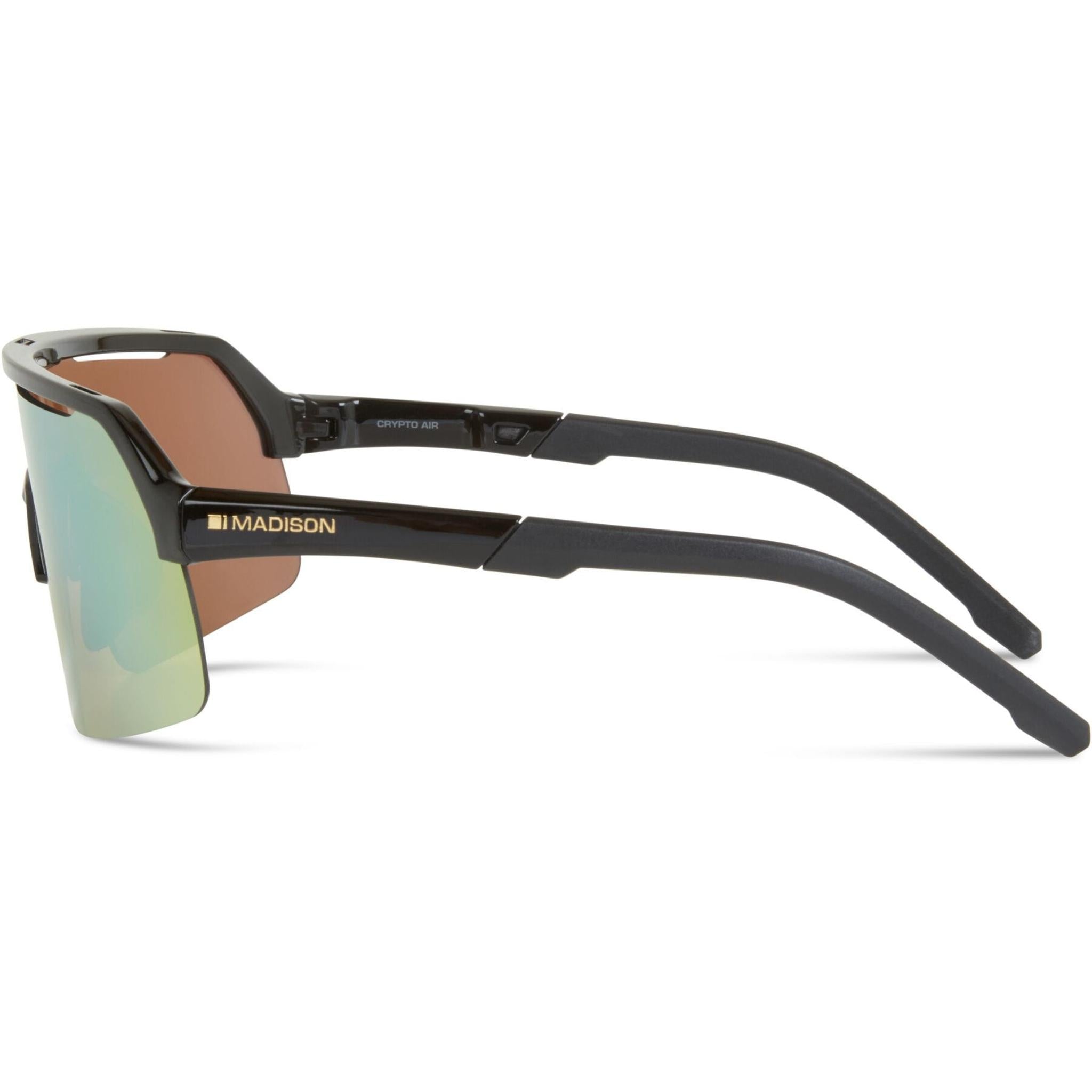 Crypto Air Gloss Black Sunglasses - Bronze Mirror Lens Gloss Black