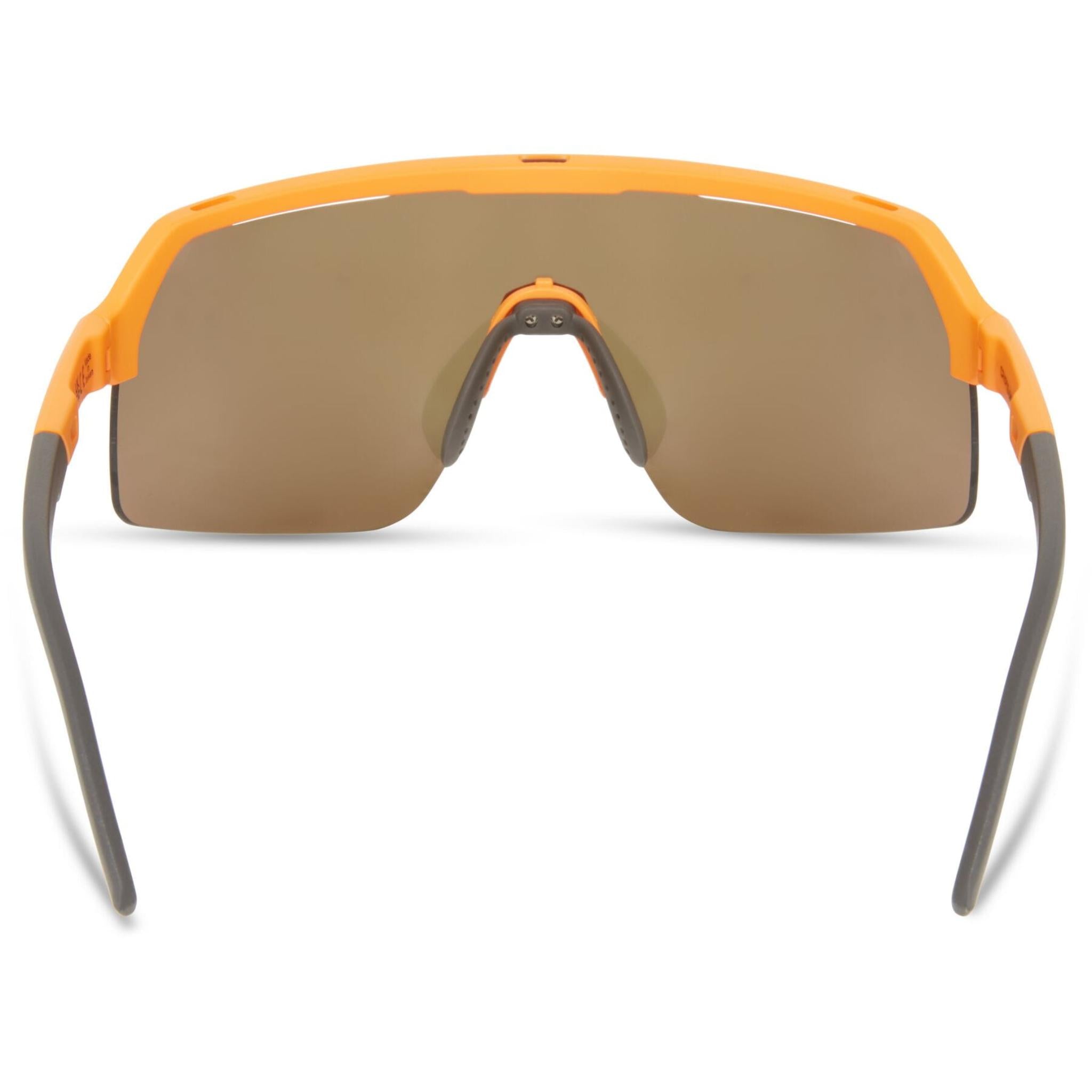 Crypto Air Mango Orange Sunglasses - 3 Lens Pack - Fire Mirror / Amber / Clear Mango Orange