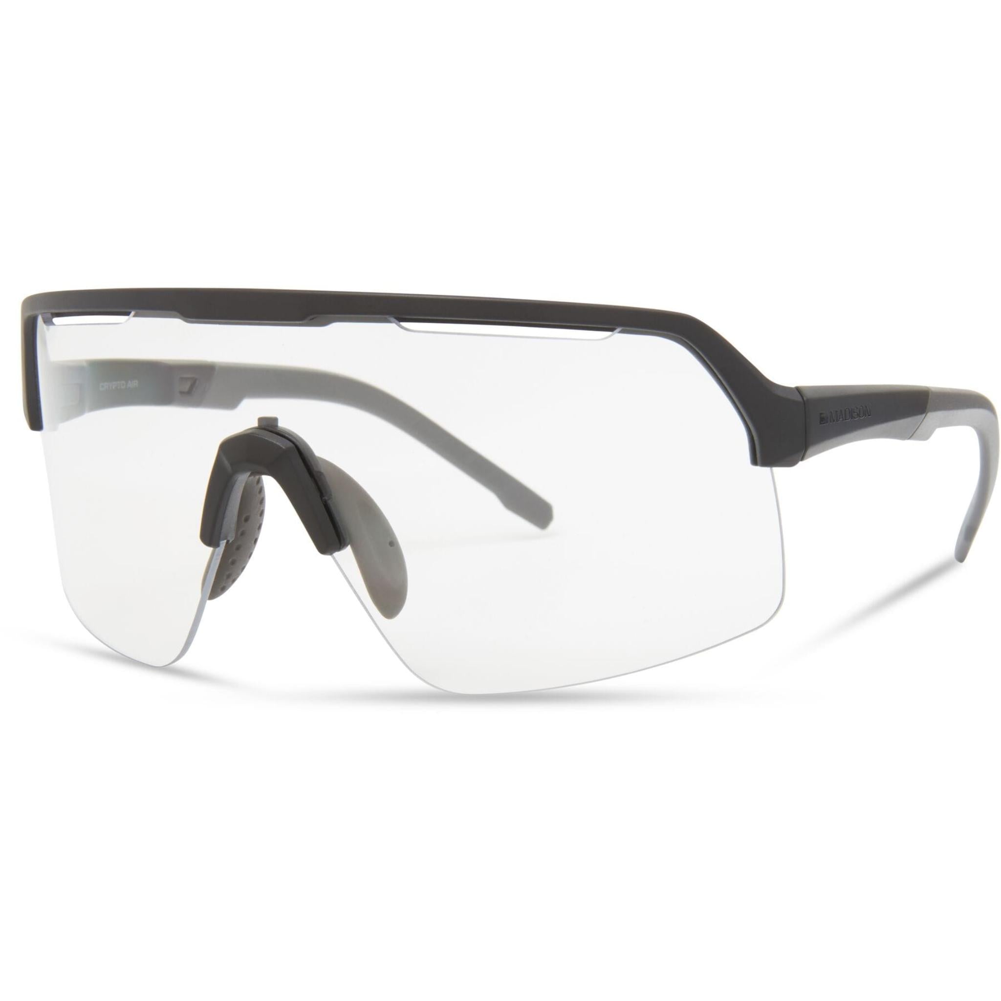 Crypto Air Matt Black Sunglasses - Clear Lens Matte Black