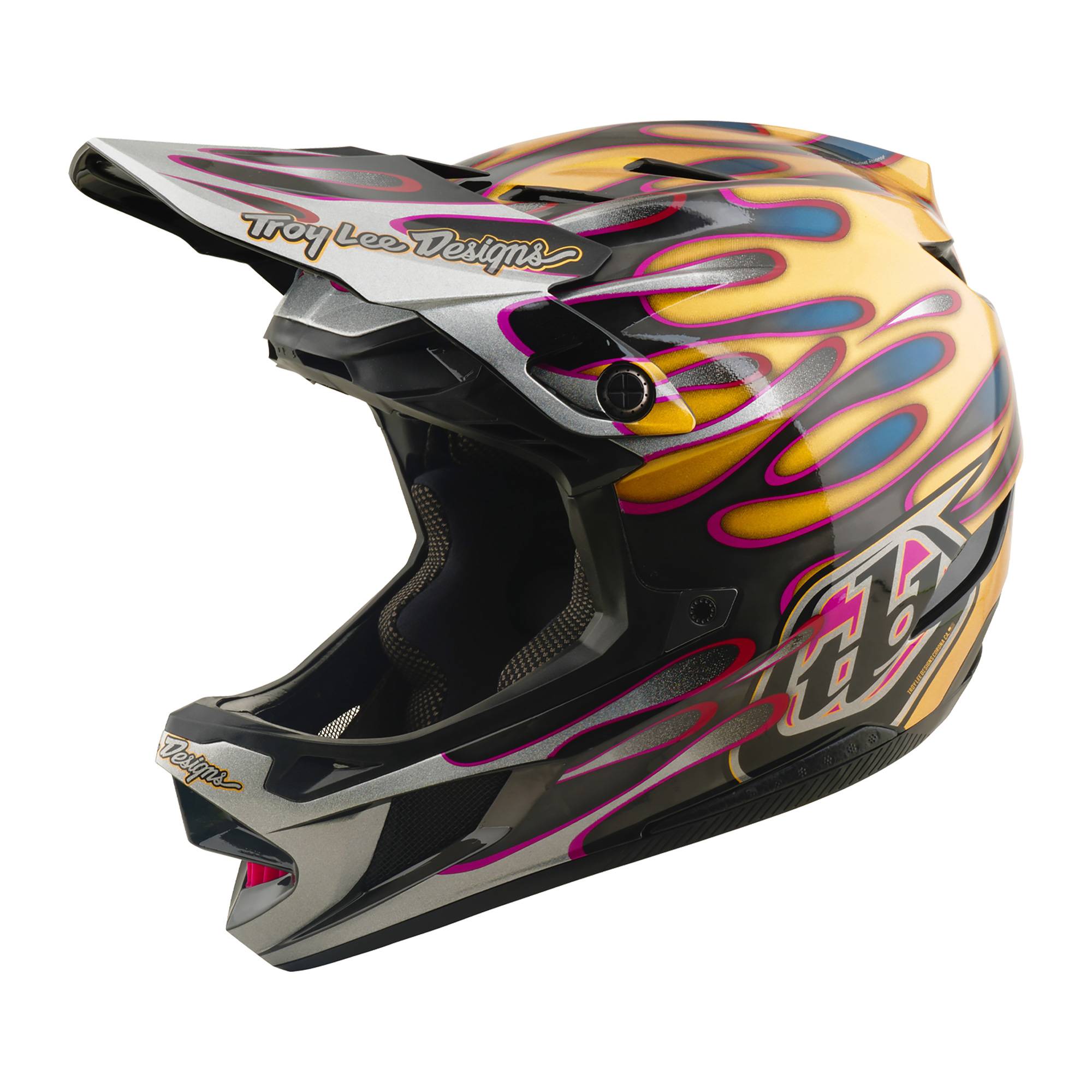 D4 Carbon Helmet Overspray - Gold/Black / XS