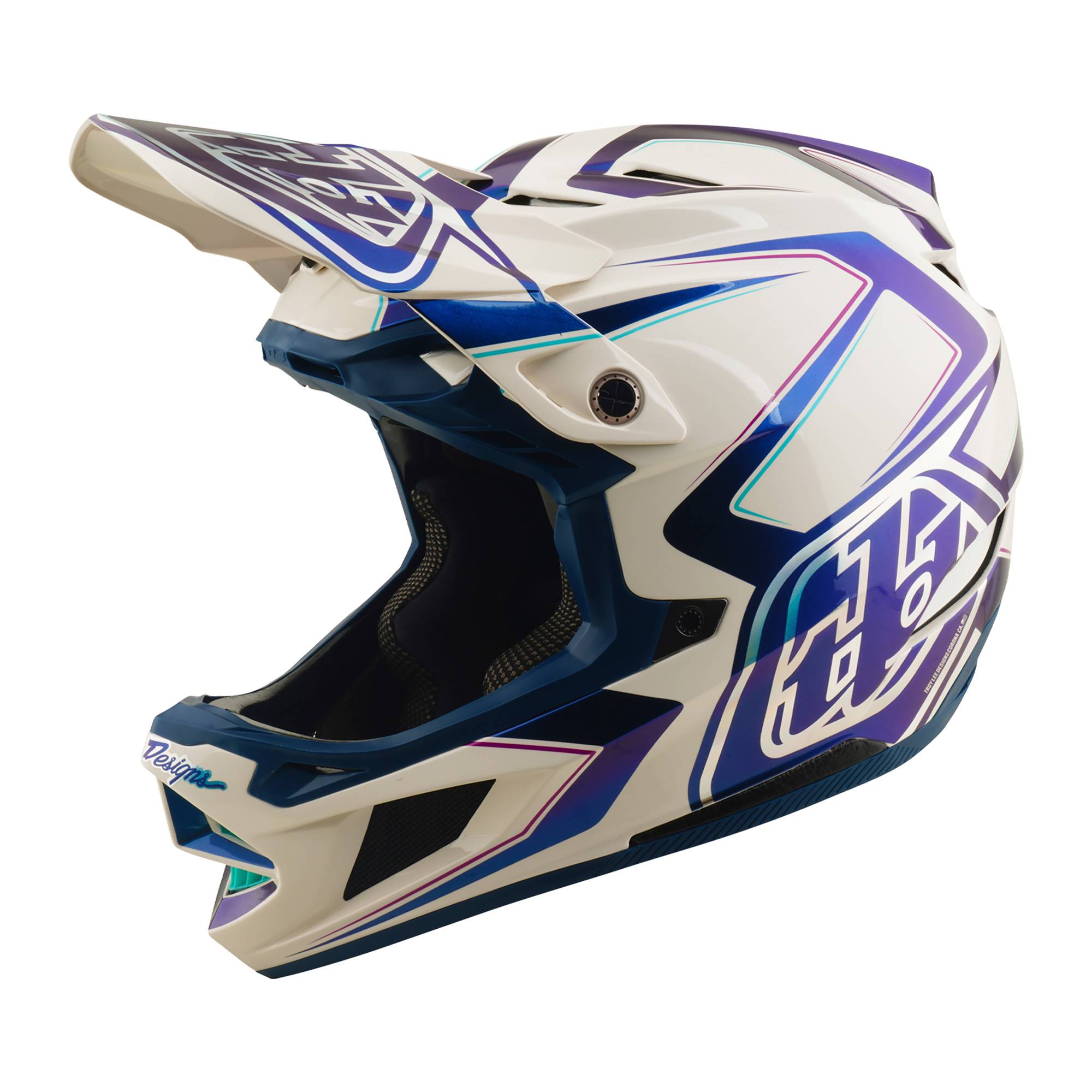 D4 Composite Helmet Flared - White/Indigo / XS