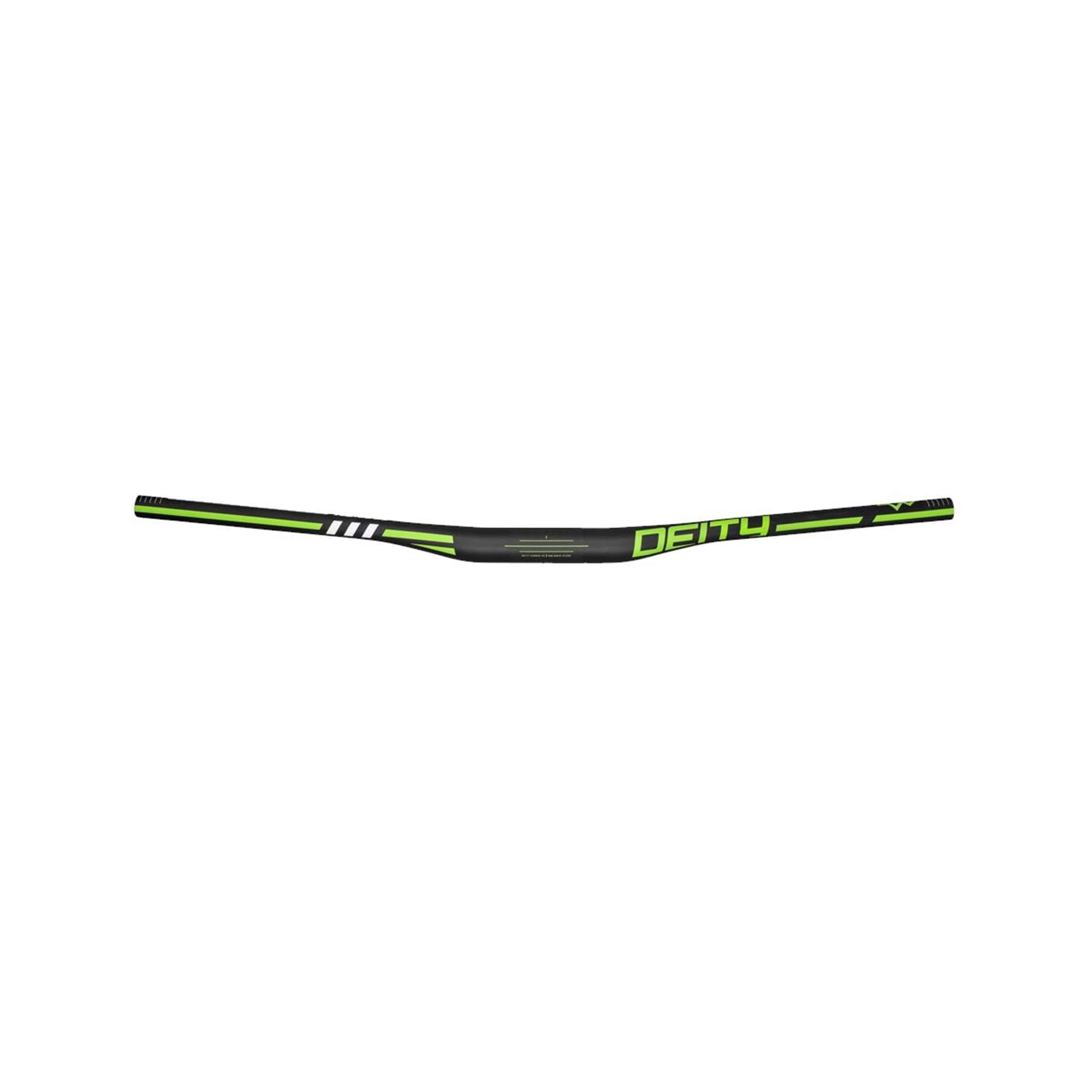 Deity Skywire 35 Carbon Handlebars Green / 35mm x 15mm Rise