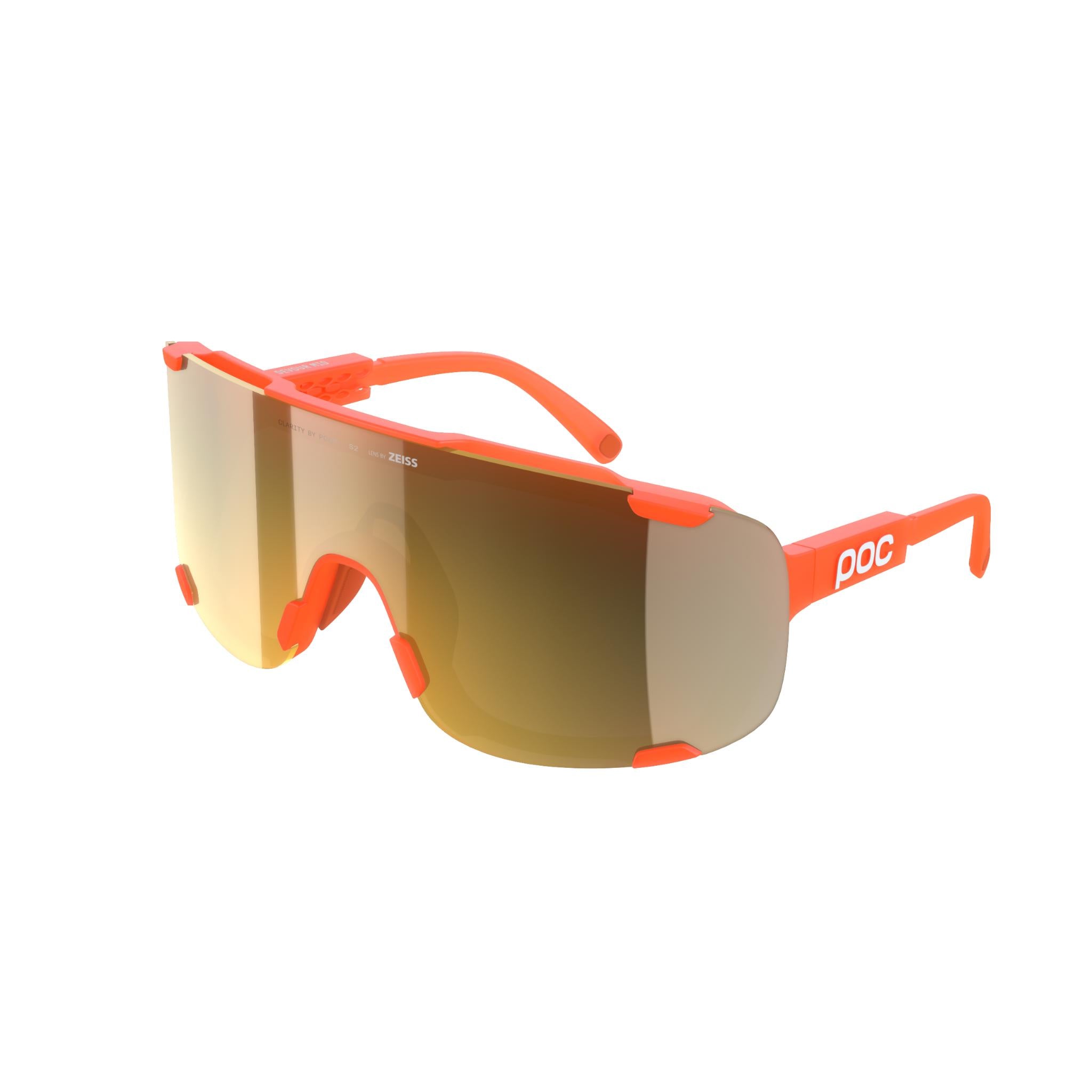 Devour Mid Glasses Fluo. Orange Translucent/Clarity Road/Partly Sunny Gold / One Size