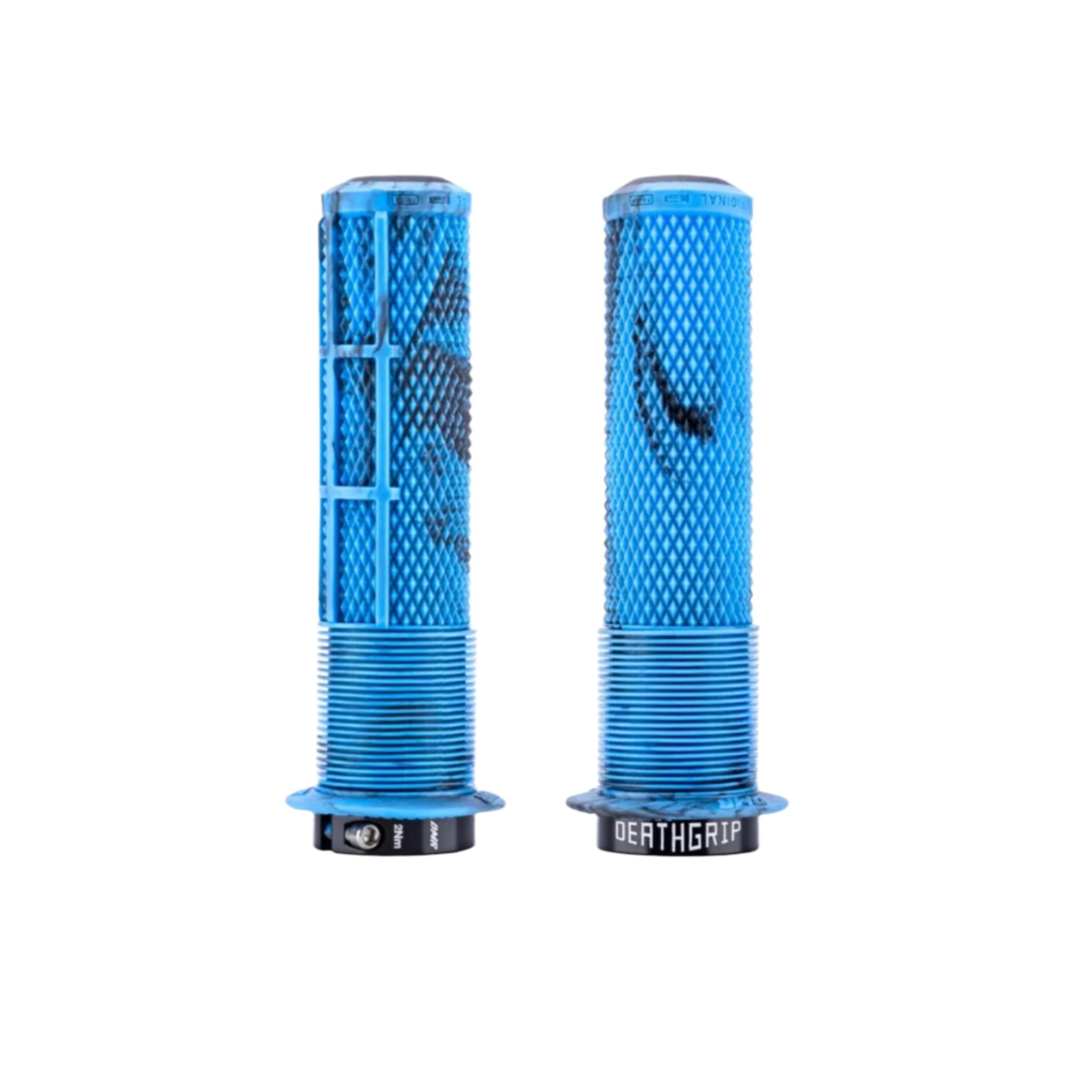 DMR DeathGrip 2 Lock-On Grips Blue Marble / Thick - Flanged