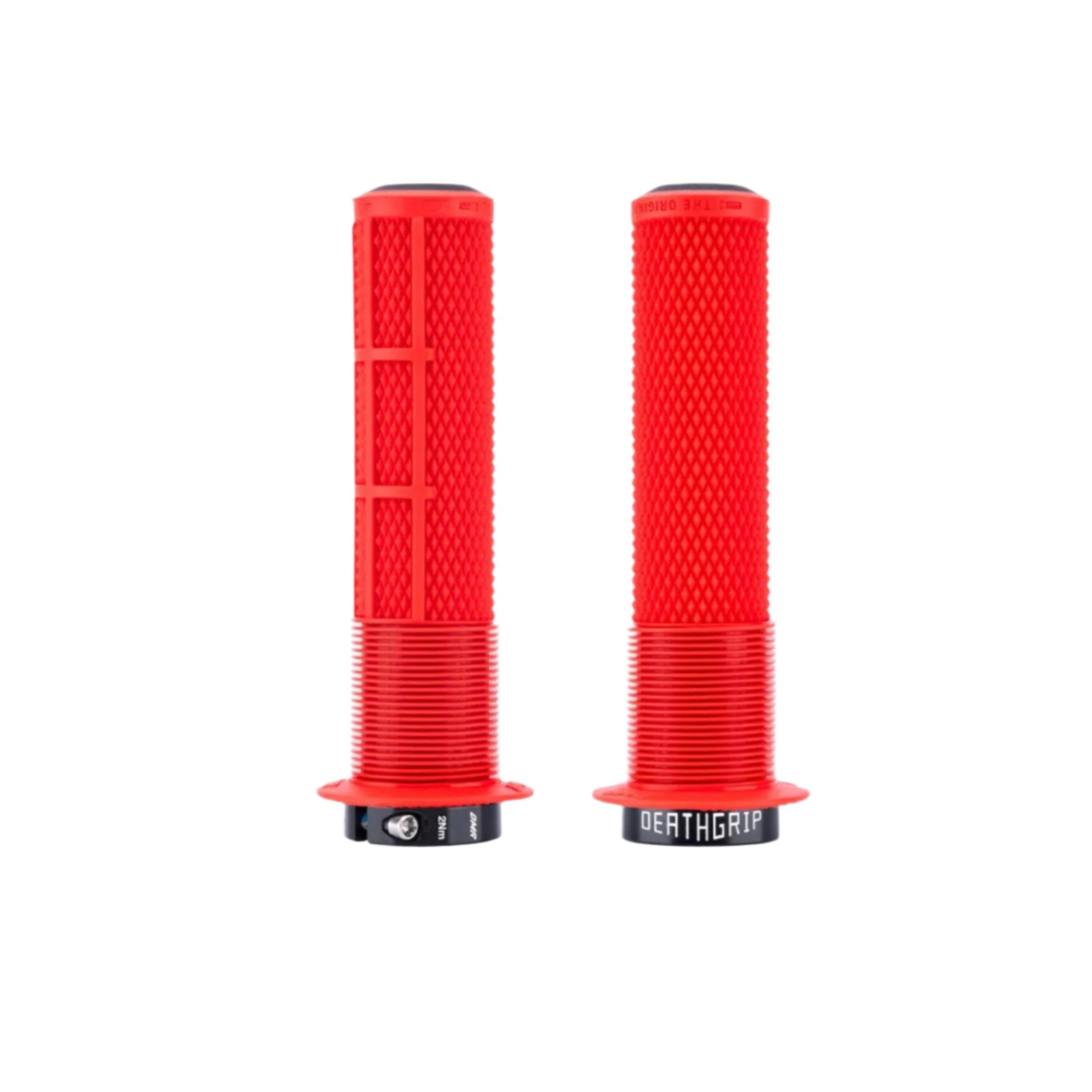 DMR DeathGrip 2 Lock-On Grips Red / Thick - Flanged