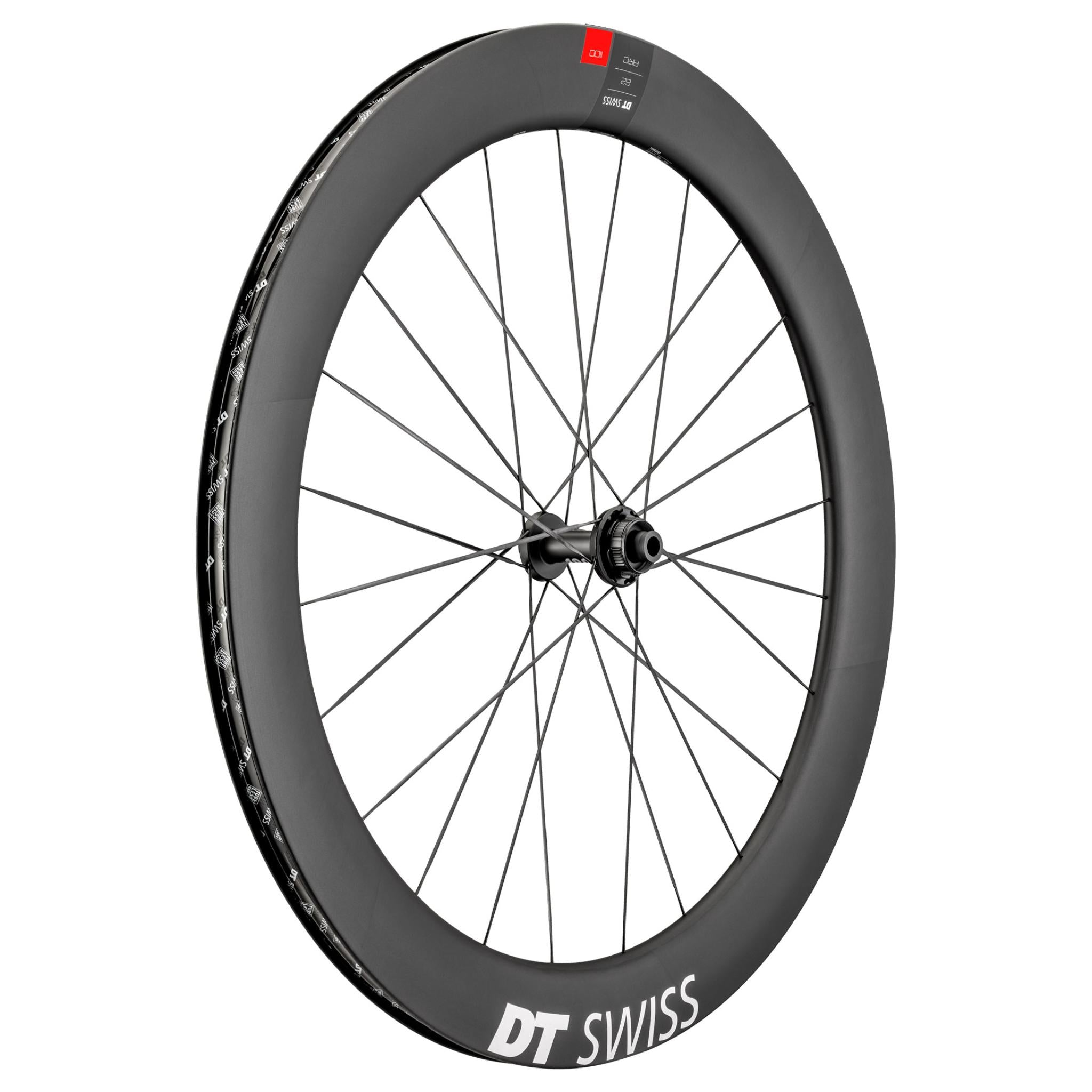 DT Swiss ARC 1100 DICUT Carbon Disc Brake Wheel Black / Front - 62mm Carbon Clincher / 12 x 100mm