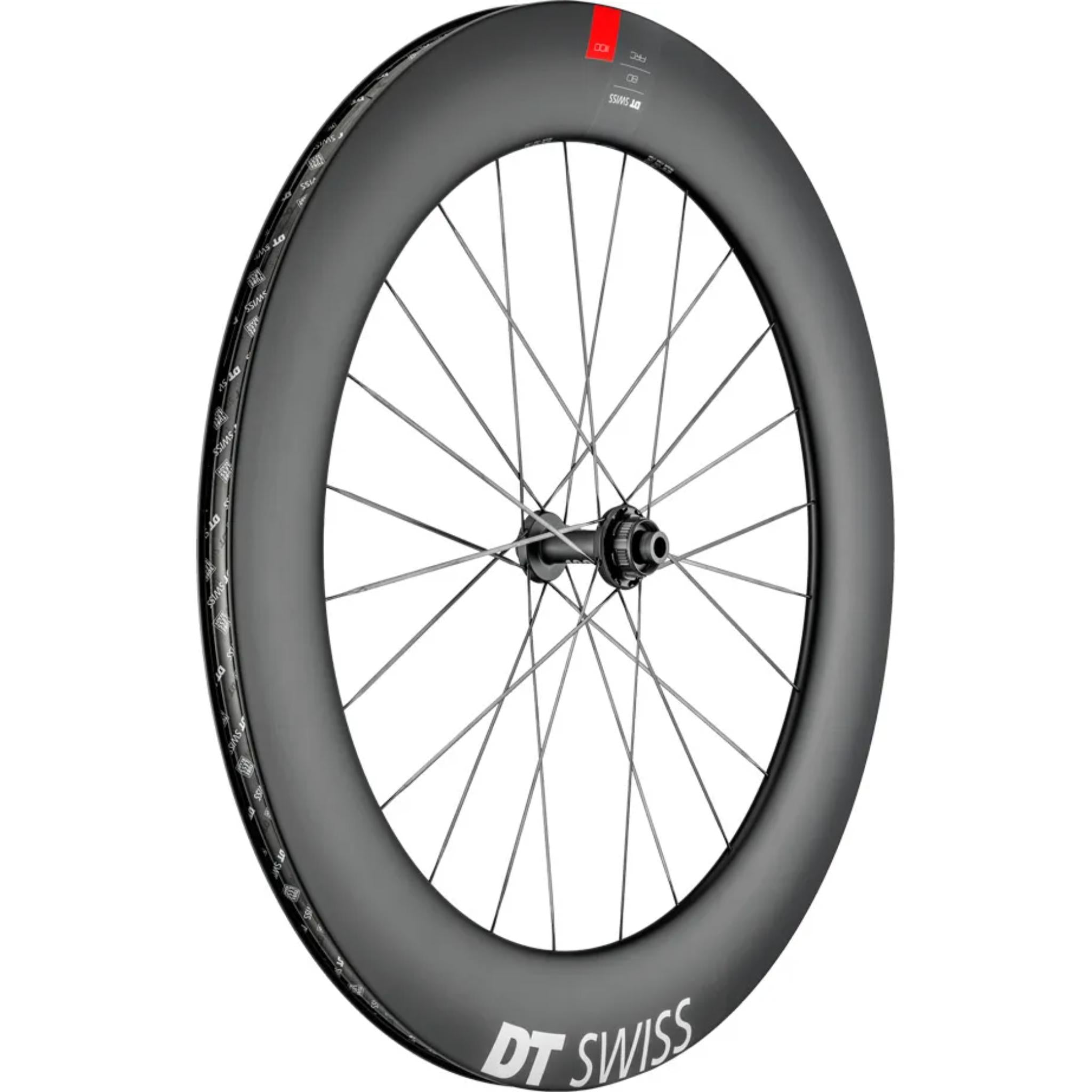 DT Swiss ARC 1100 DICUT Carbon Disc Brake Wheel Black / Front - 80mm Carbon Clincher / 12 x 100mm