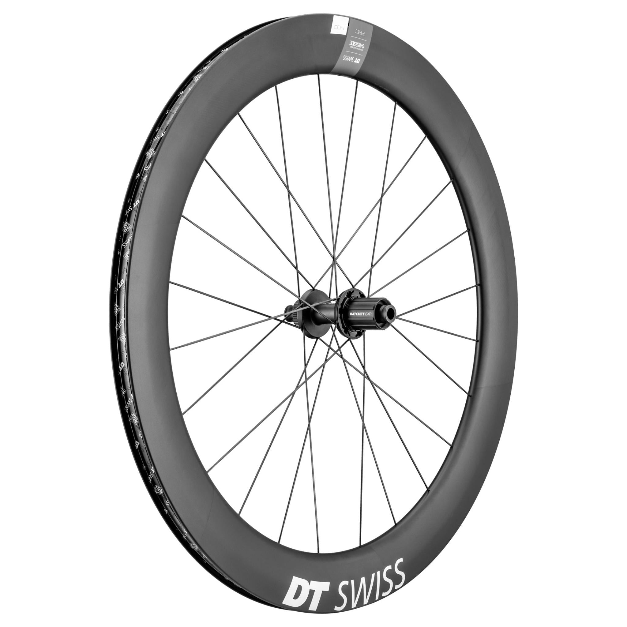 DT Swiss ARC 1400 DICUT Carbon Disc Brake Wheel Black / Rear - 62mm Carbon Clincher / 12 x 142mm