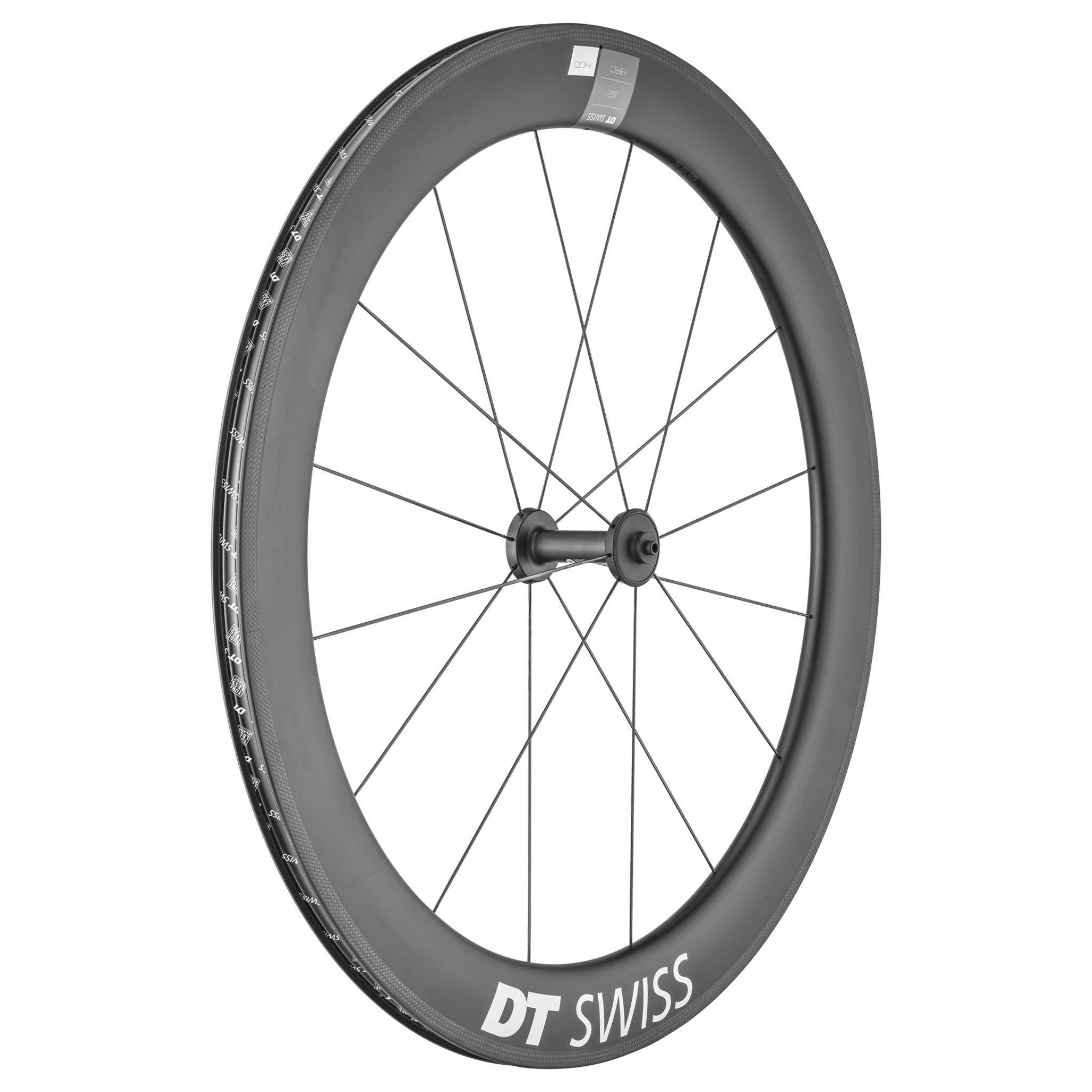 DT Swiss ARC 1400 DICUT Carbon Wheel Black / Front - 62mm Carbon Clincher / 100mm QR