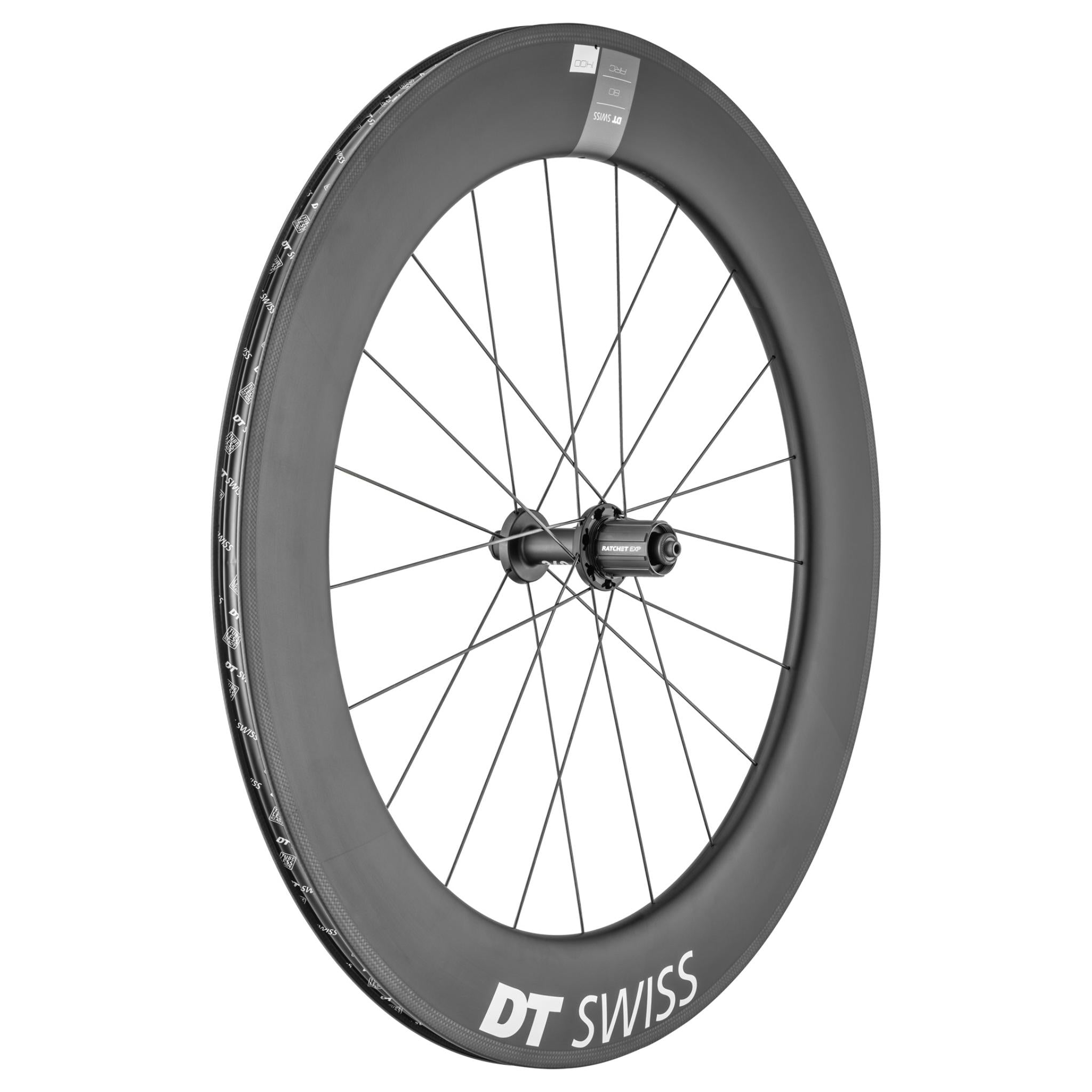 DT Swiss ARC 1400 DICUT Carbon Wheel Black / Rear - 80mm Carbon Clincher / 130mm QR