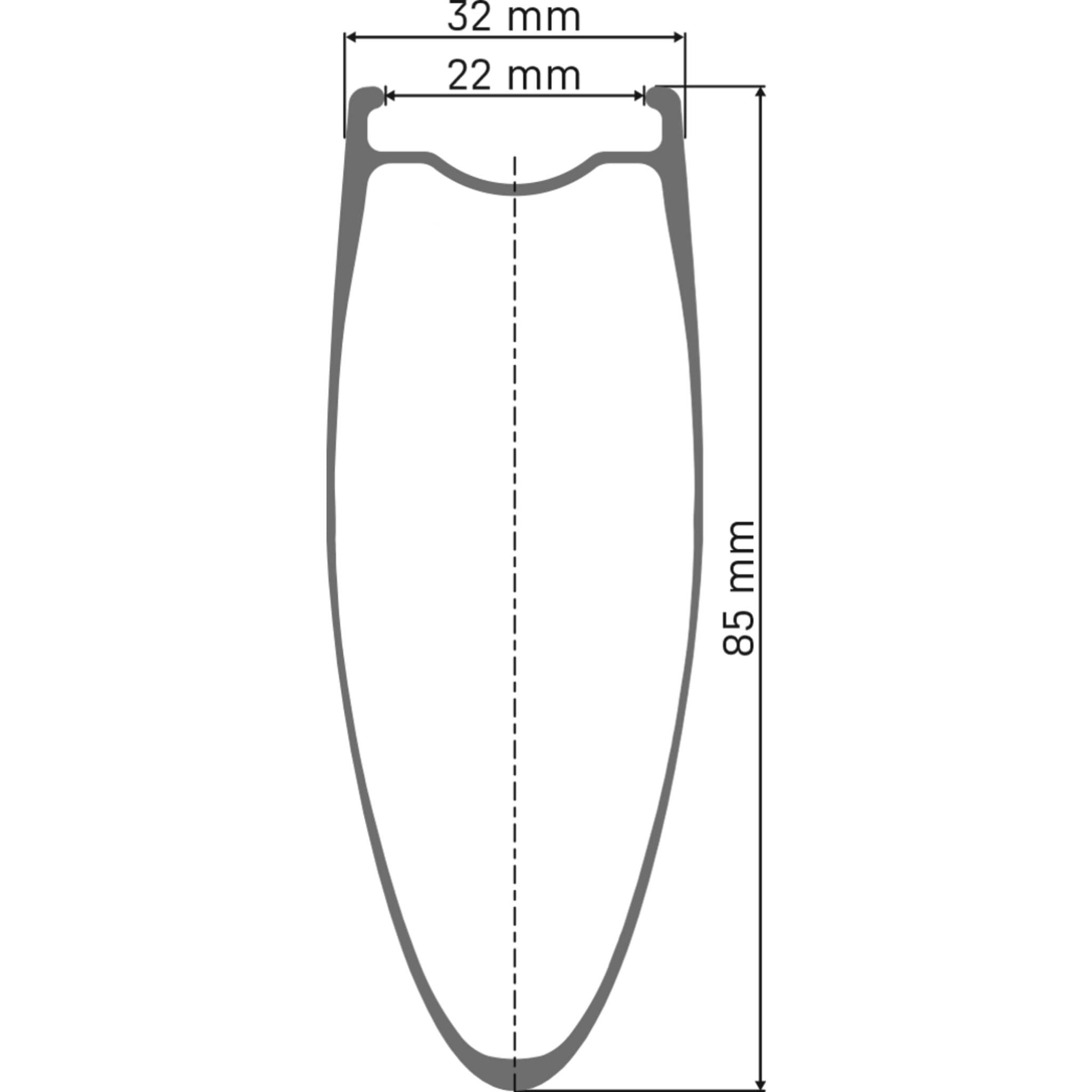 DT Swiss ARC 1400 DICUT DB 85mm Front Wheel Black / 100 x 12mm