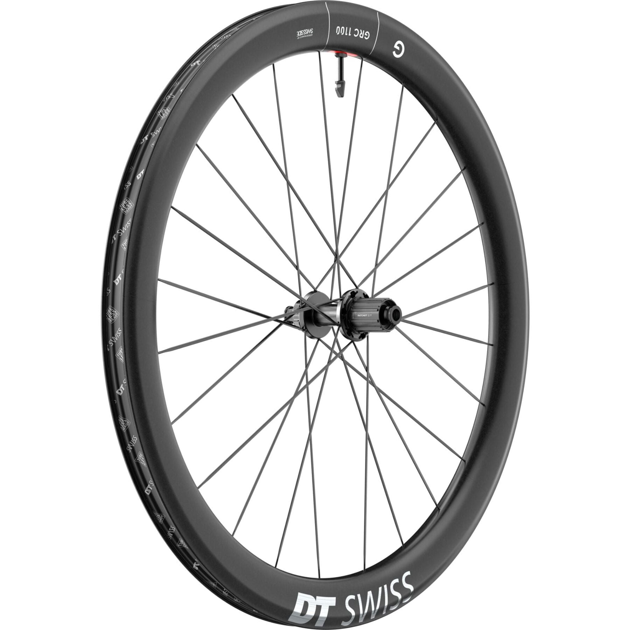 DT Swiss GRC 1100 Spline Carbon Gravel Wheels Black / Rear