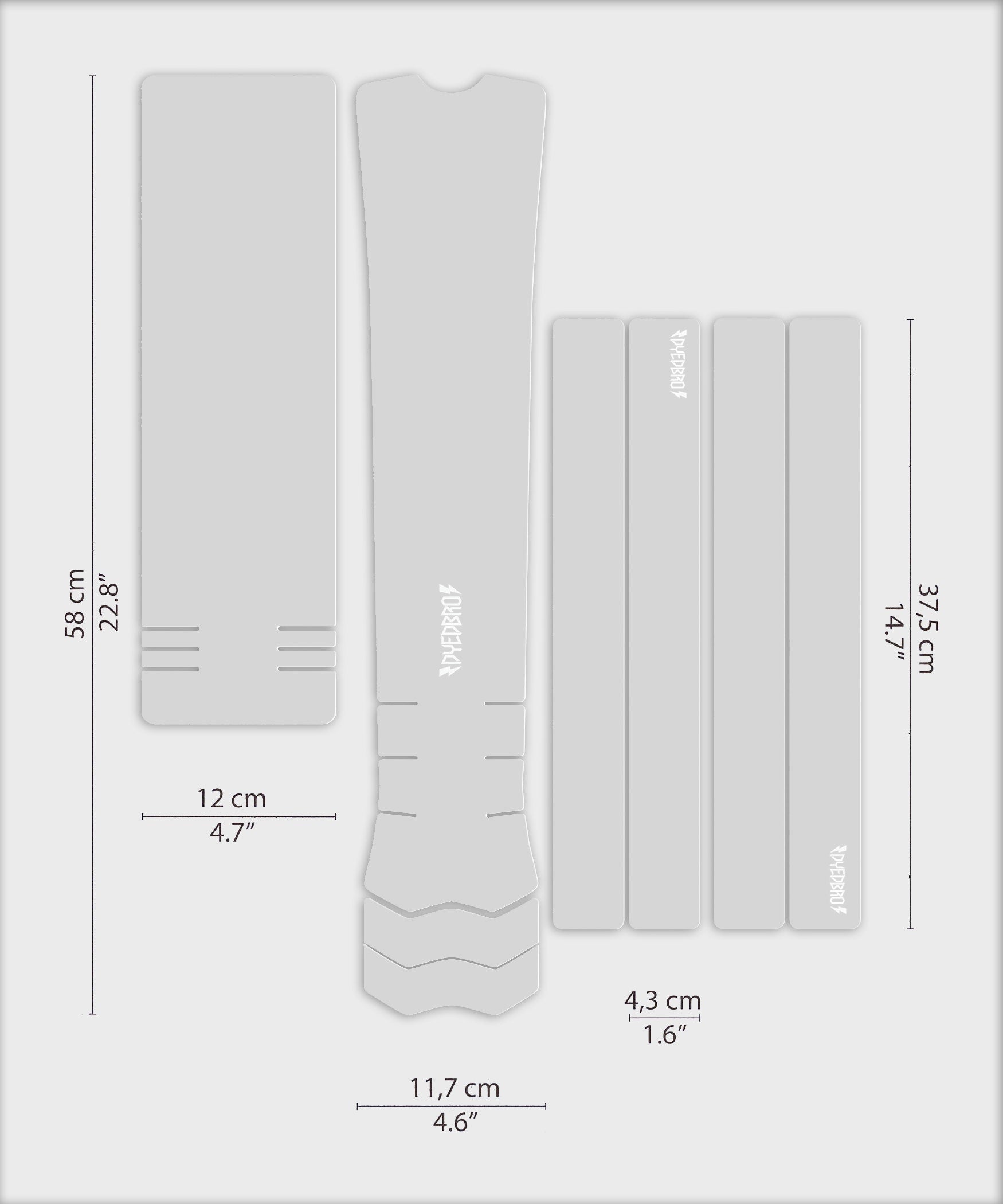 DyedBro E-Bike Protection Kit Clear Gloss White