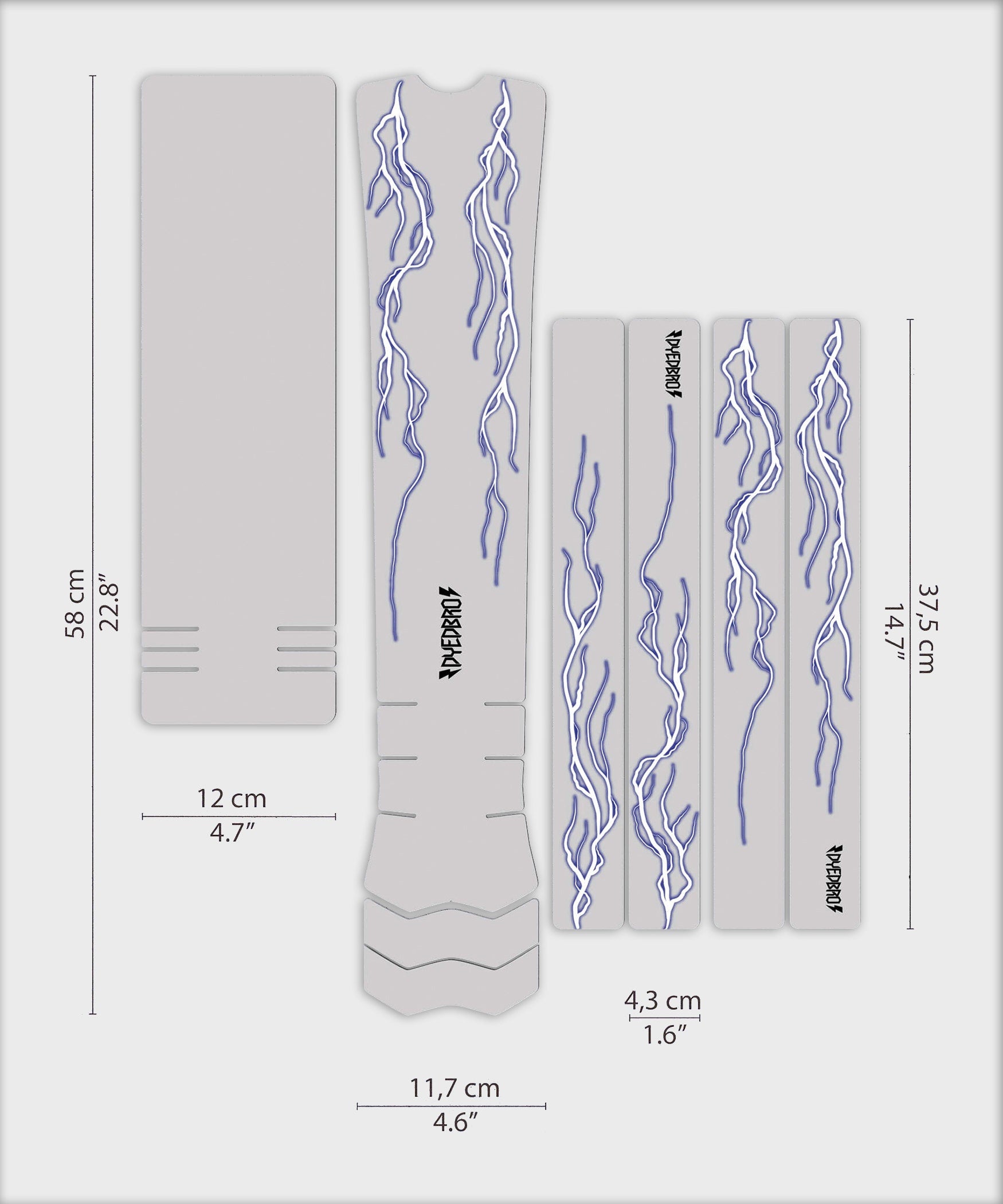DyedBro E-Bike Protection Kit Lightning Blue
