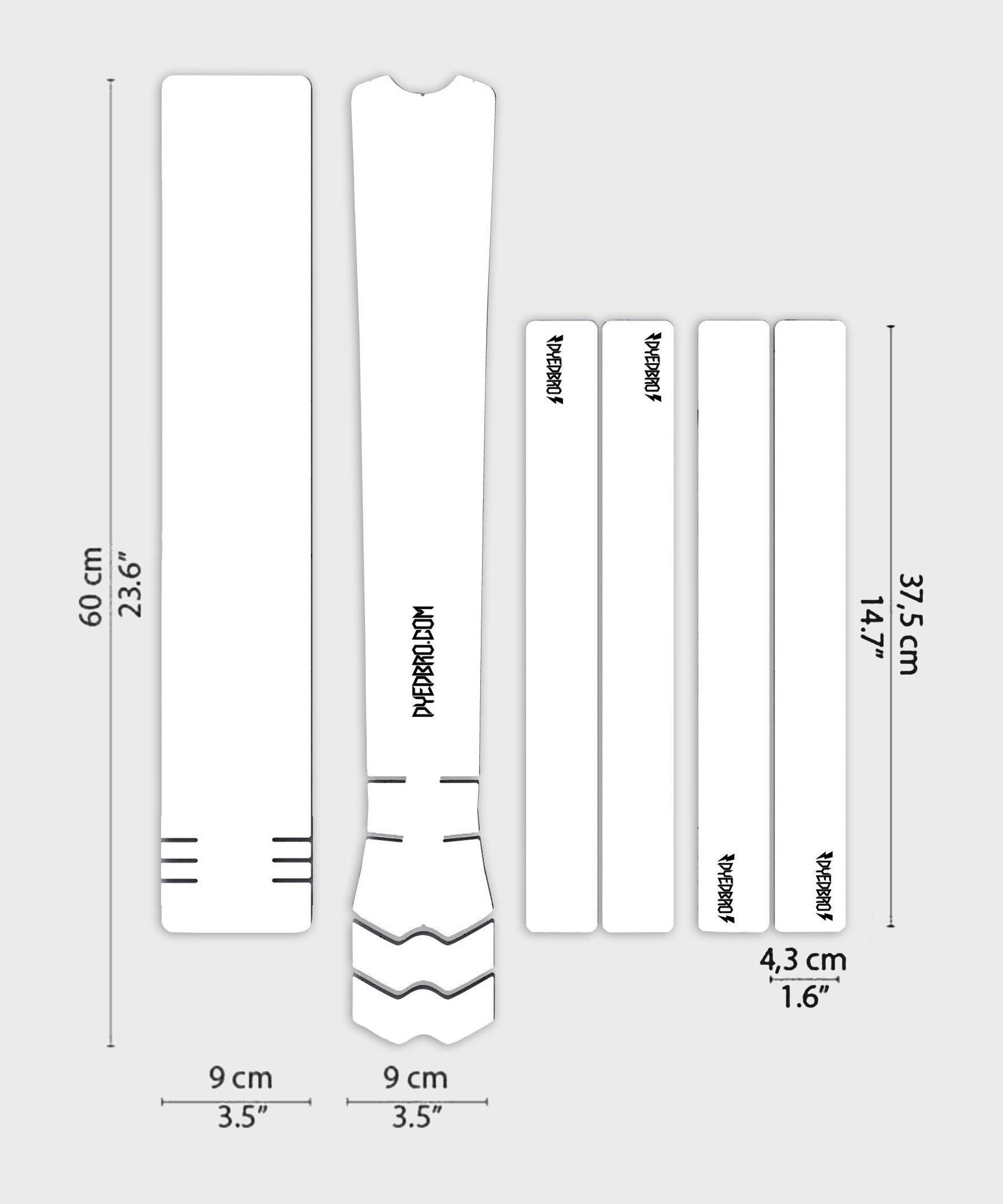 DyedBro MTB Frame Protection Kit Clear Glitter