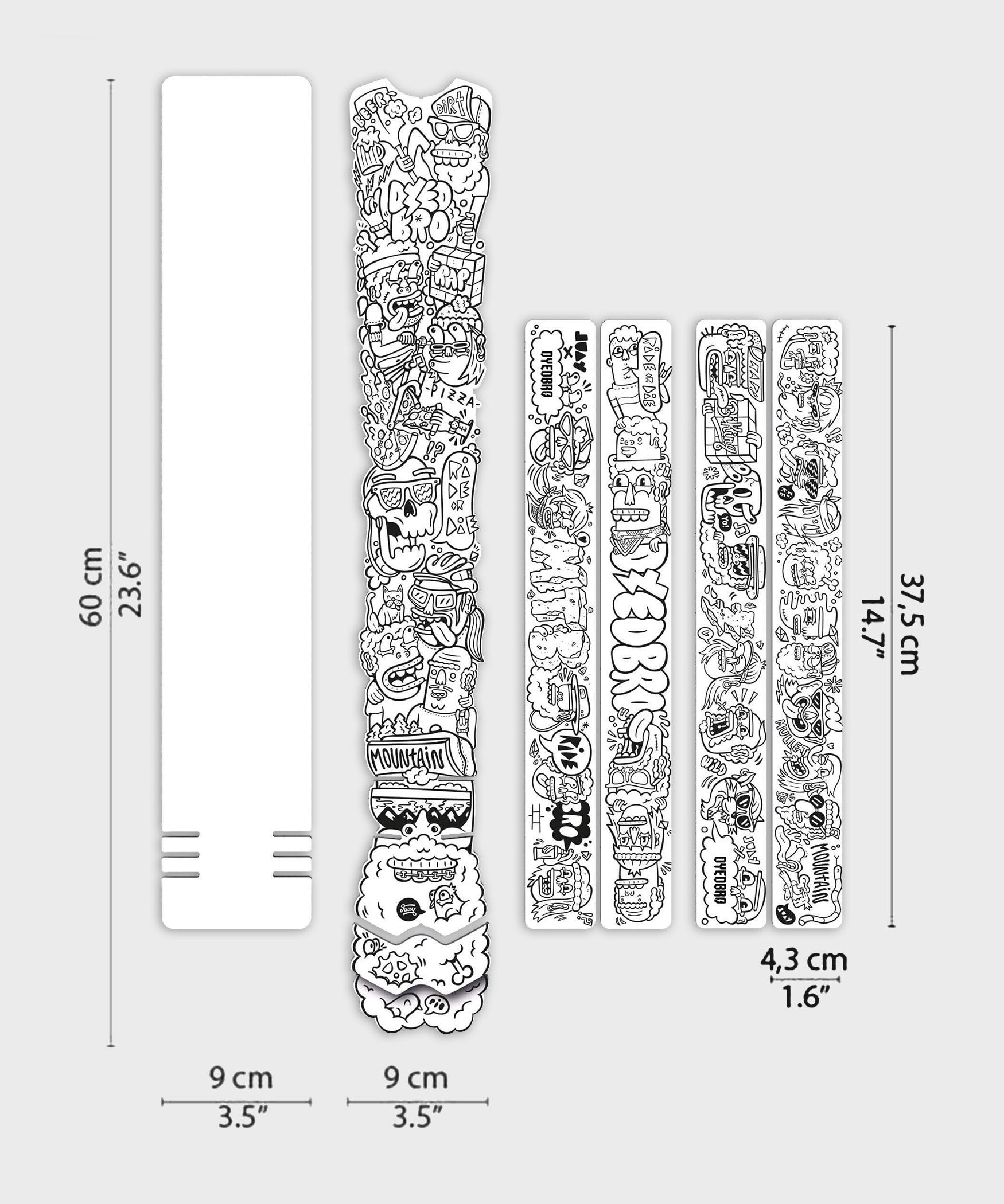 DyedBro MTB Frame Protection Kit Juay x DyedBro Black