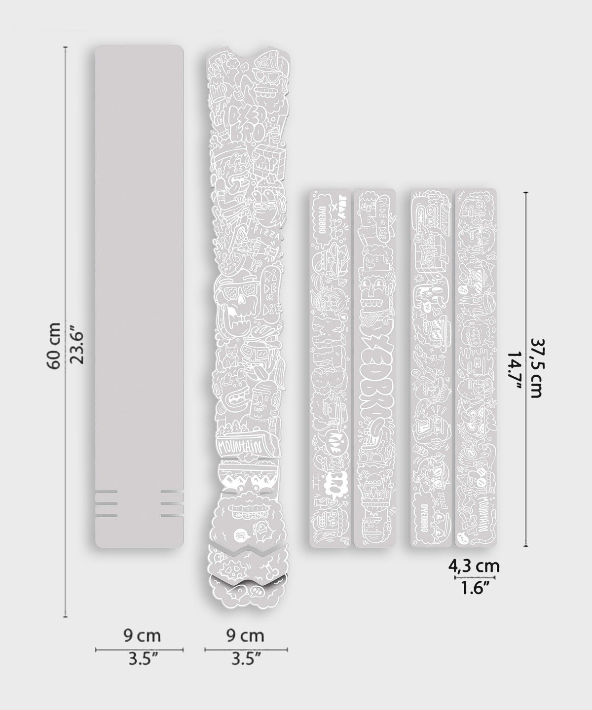 DyedBro MTB Frame Protection Kit Juay x DyedBro White