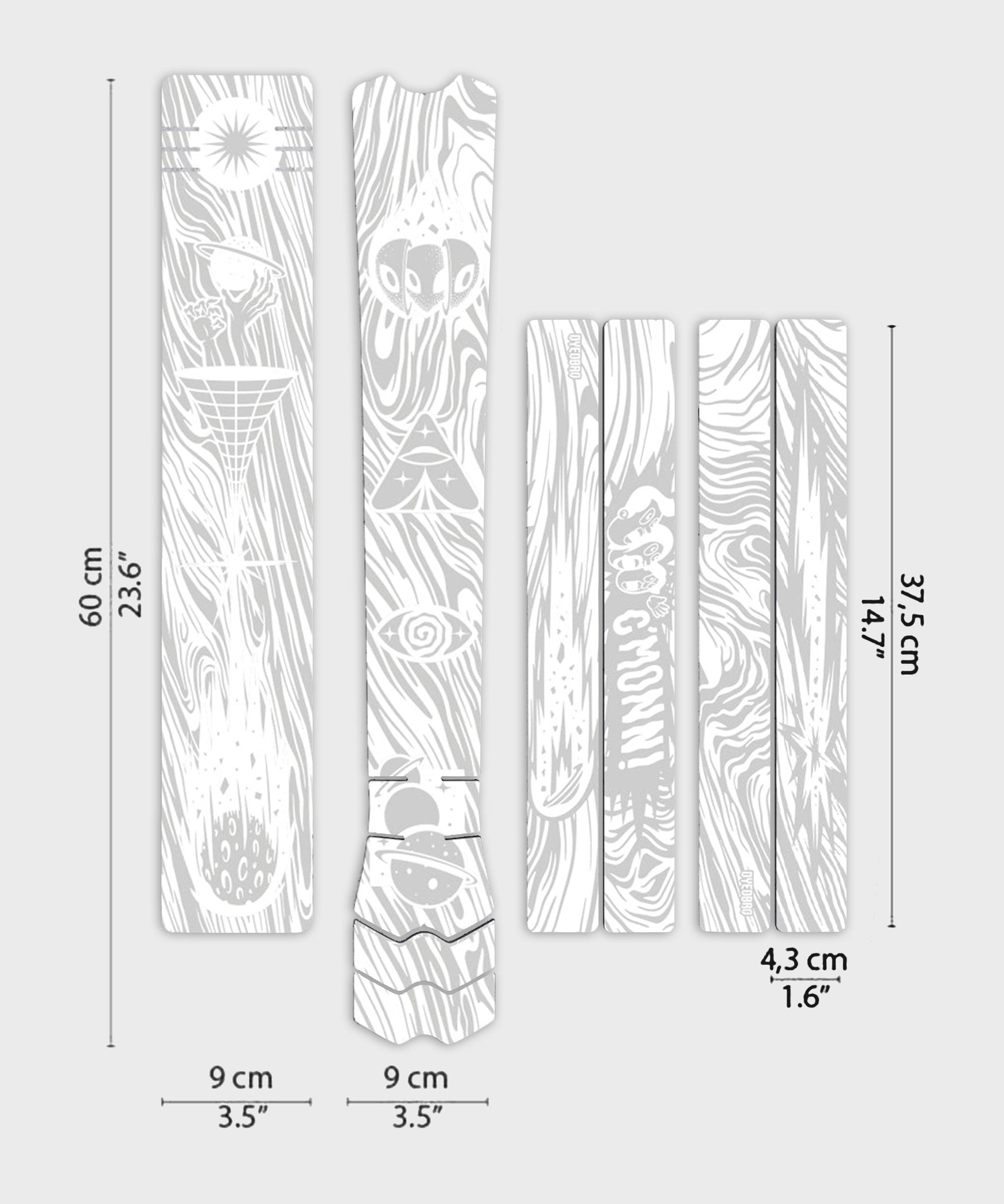 DyedBro MTB Frame Protection Kit Kaos White Gloss White