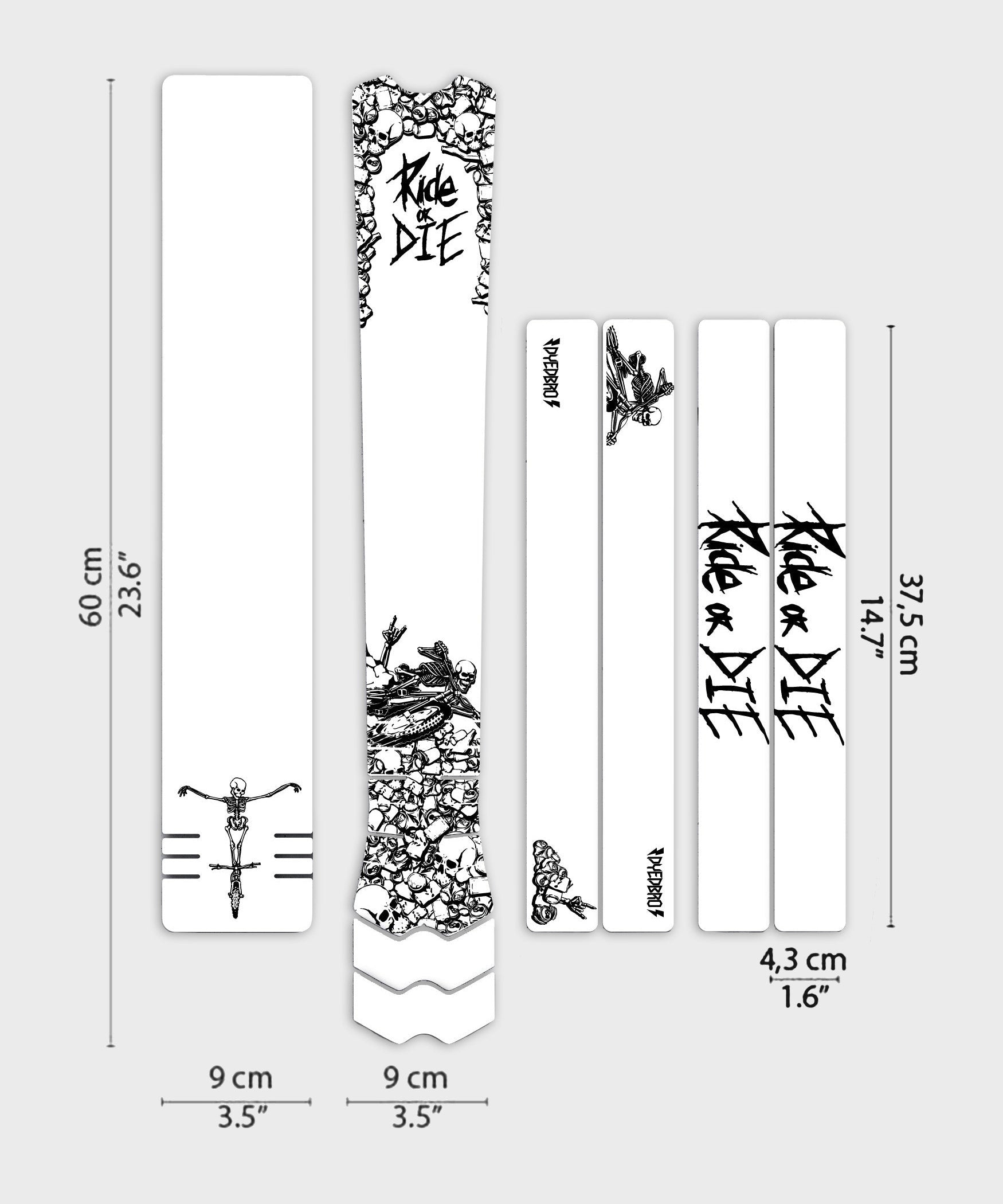 DyedBro MTB Frame Protection Kit Ride or Die Black