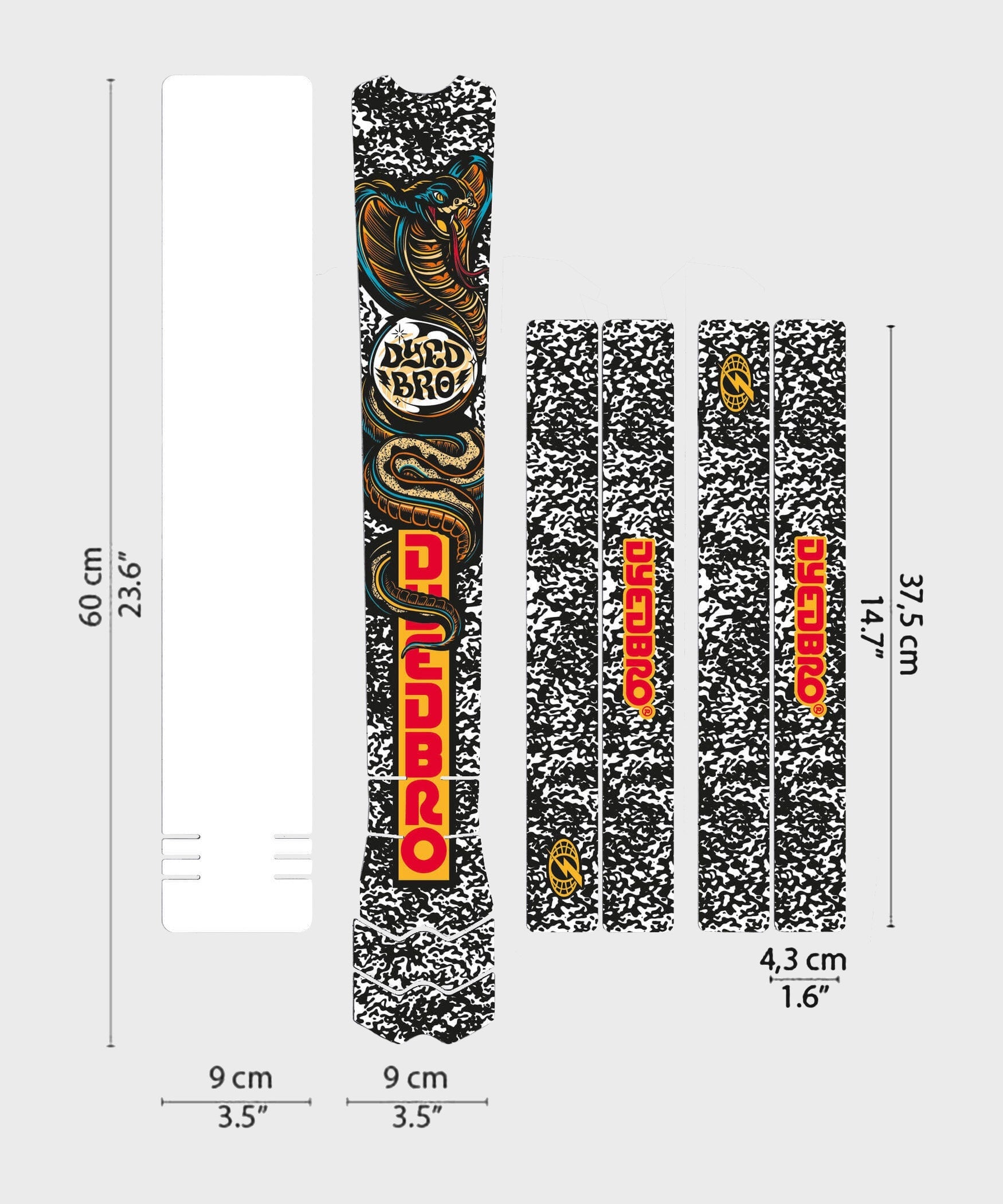 DyedBro MTB Frame Protection Kit RRR x DyedBro Black