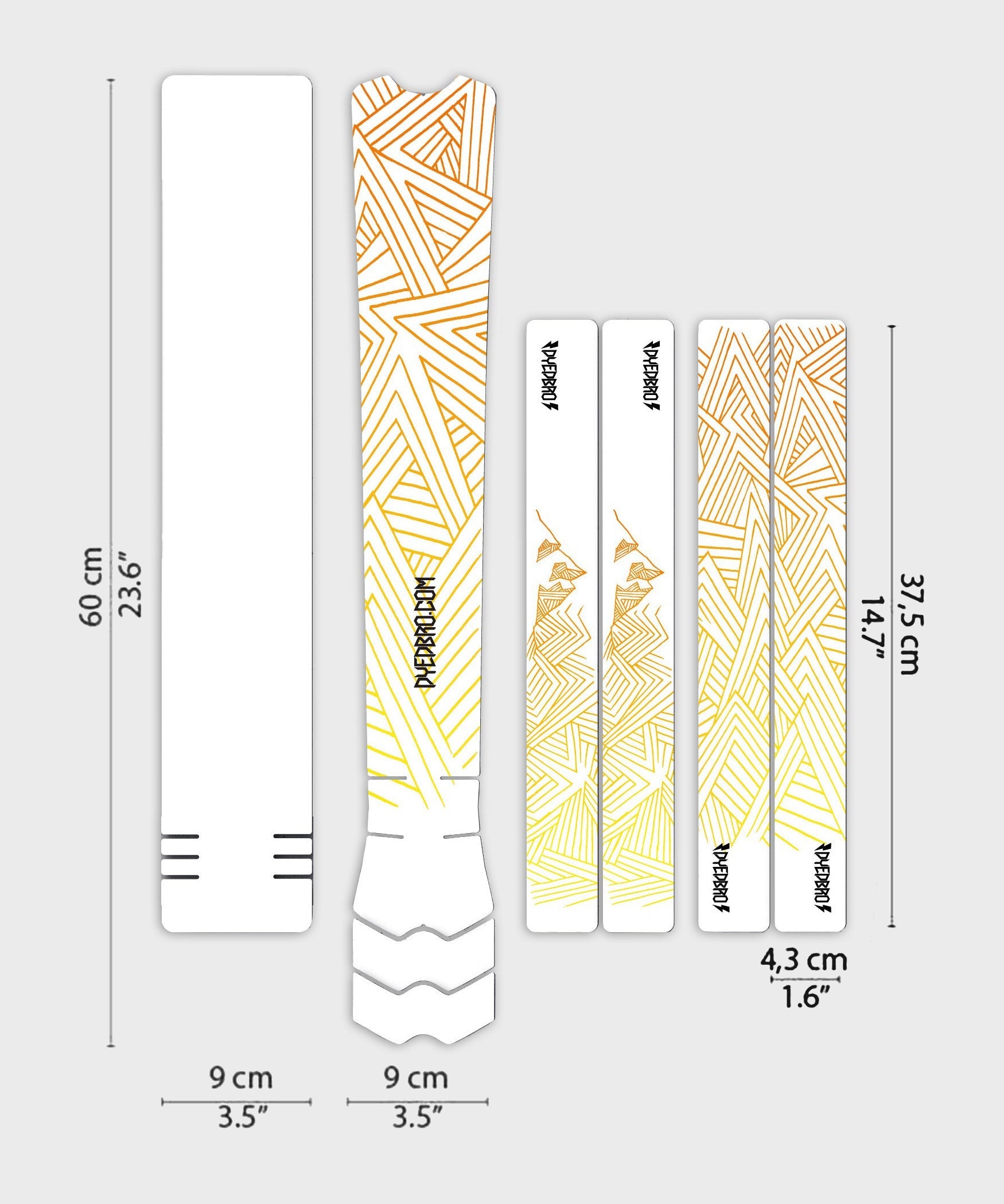 DyedBro MTB Frame Protection Kit Stay Free T. Colour