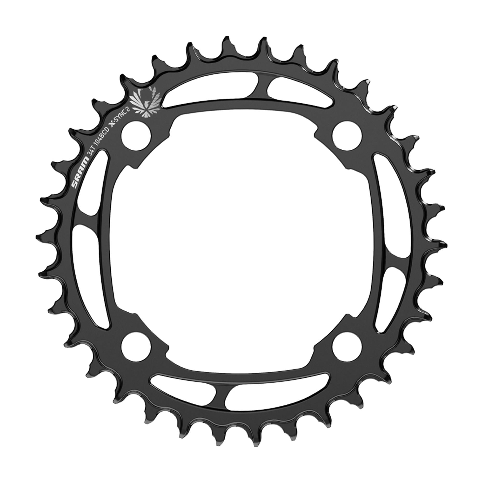 Eagle X-Sync 2 104BCD Steel Chainring Black / 34T