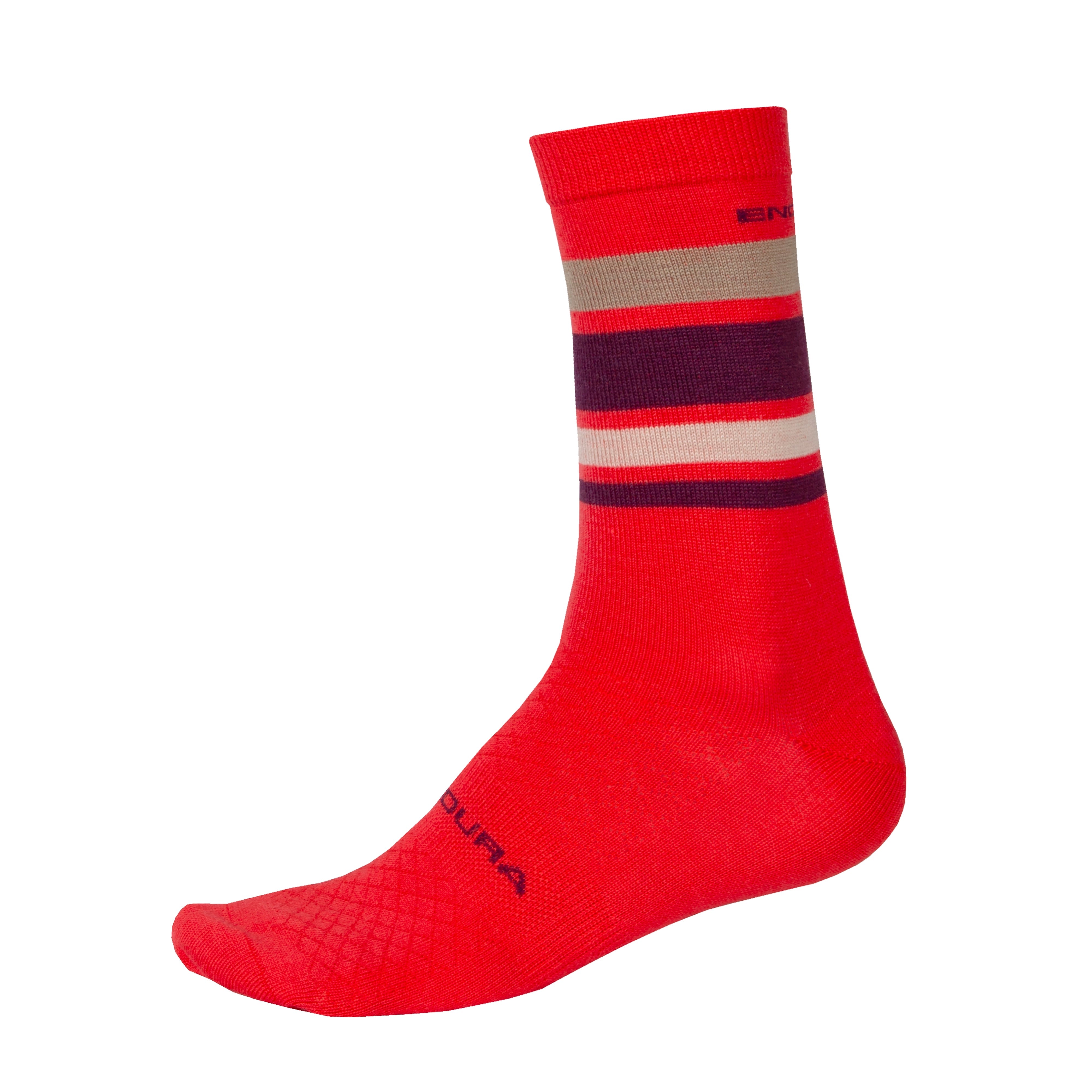 Endura BaaBaa Merino Stripe Sock Pomegranate / S-M